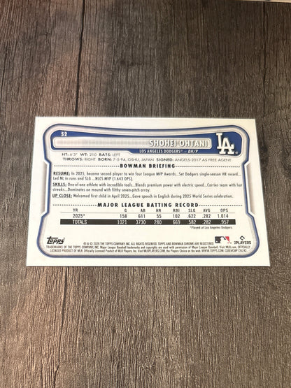 MLB - Shohei Ohtani - 2026 Bowman Baseball (Los Angeles Dodgers)