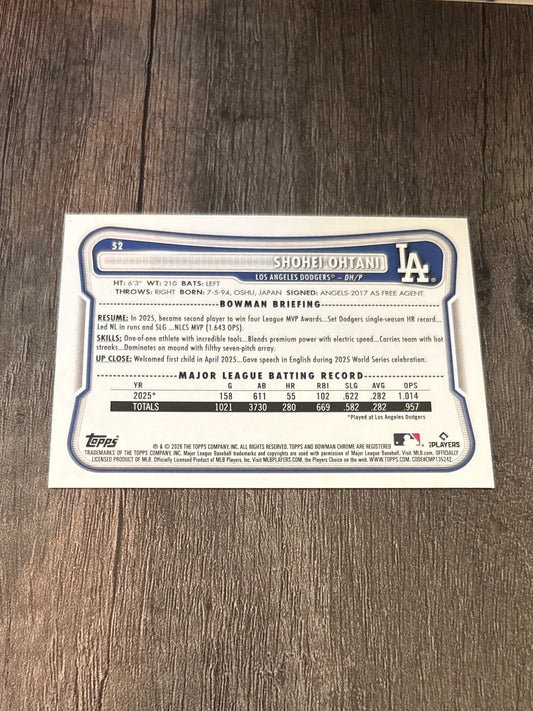 MLB - Shohei Ohtani - 2026 Bowman Baseball (Los Angeles Dodgers)