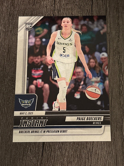 WNBA - Paige Bueckers (RC) - 2025 Panini Instant Rookie Card - Limited Edition - WNBA Dallas Wings