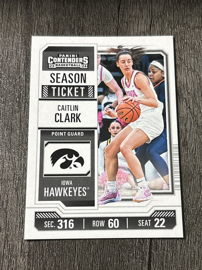 WNBA - Caitlin Clark #CC4 - 2024 Panini Collection [College Contenders] Iowa Hawkeyes (RC) WNBA Indiana Fever
