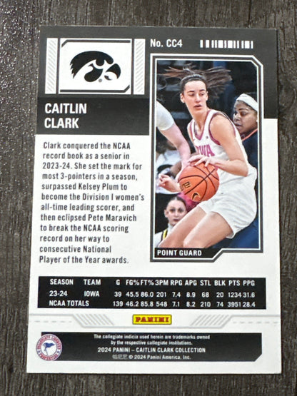 WNBA - Caitlin Clark #CC4 - 2024 Panini Collection [College Contenders] Iowa Hawkeyes (RC) WNBA Indiana Fever