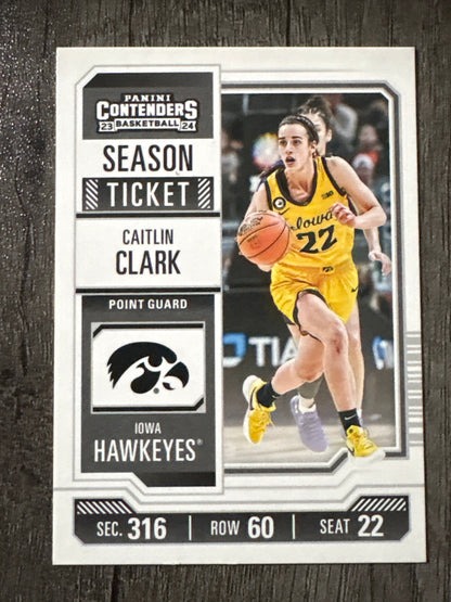 WNBA - Caitlin Clark #CC2 - 2024 Panini Collection [College Contenders] Iowa Hawkeyes (RC) WNBA Indiana Fever