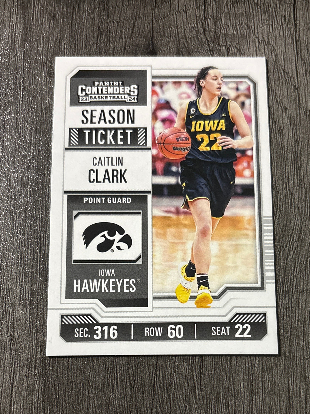 WNBA - Caitlin Clark #CC1 - 2024 Panini Collection [College Contenders] Iowa Hawkeyes (RC) WNBA Indiana Fever