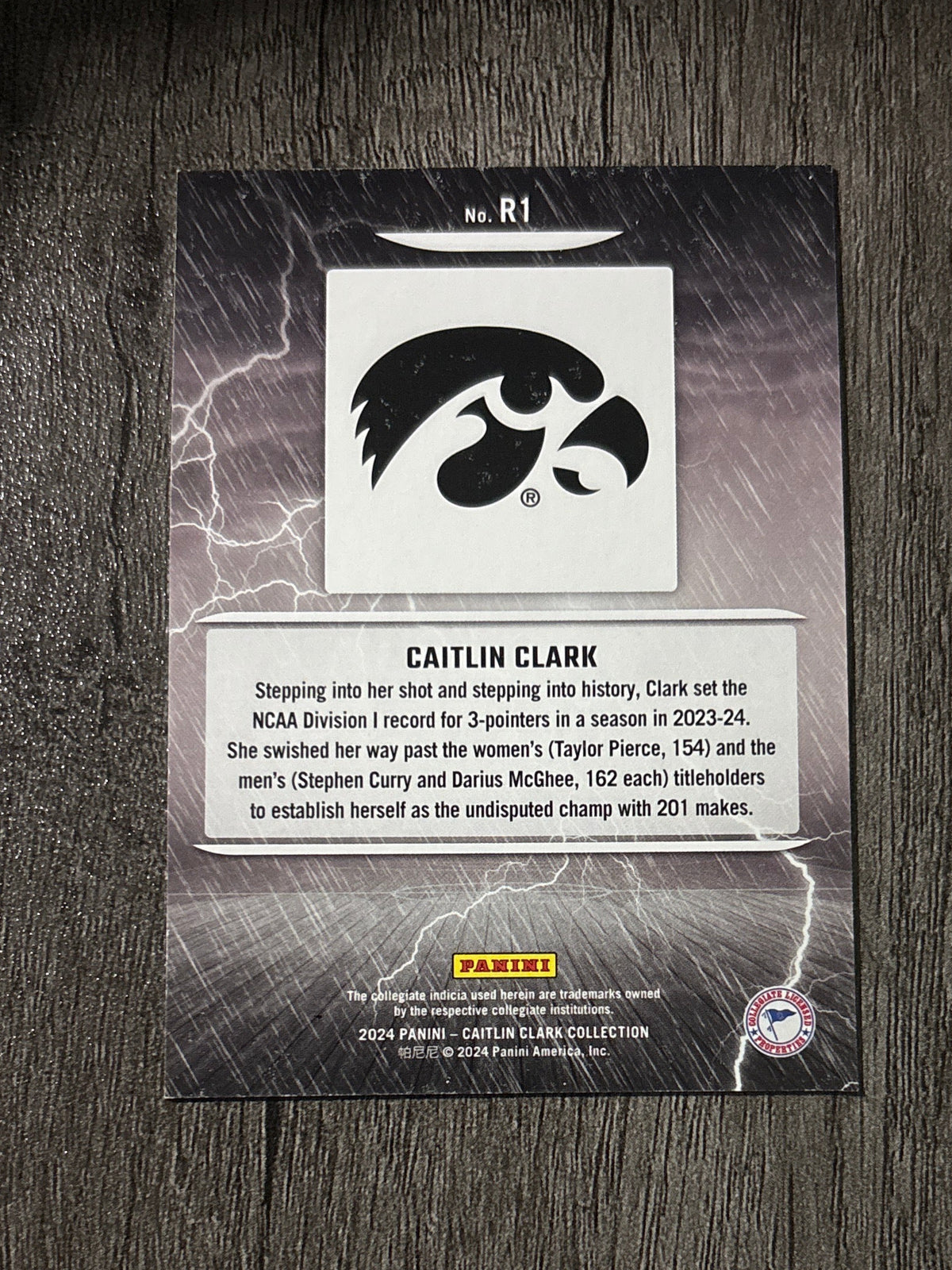 WNBA - Caitlin Clark #R1 - 2024 Panini Collection [Raining 3's] Iowa Hawkeyes (RC) WNBA Indiana Fever