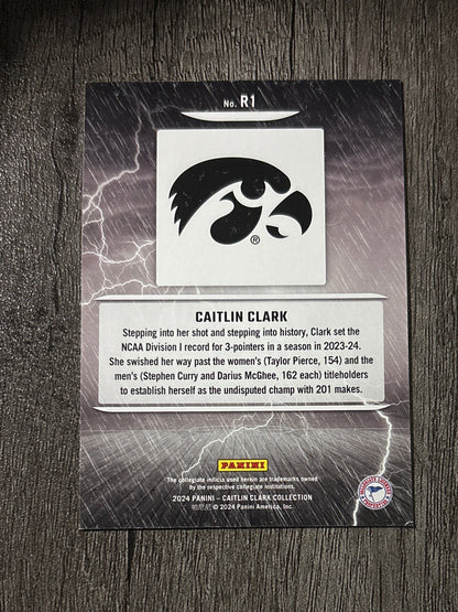 WNBA - Caitlin Clark #R1 - 2024 Panini Collection [Raining 3's] Iowa Hawkeyes (RC) WNBA Indiana Fever