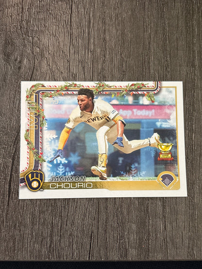 MLB - Jackson Chourio - 2025 Topps Holiday - #H182 MLB Baseball Card [Milwaukee Brewers]