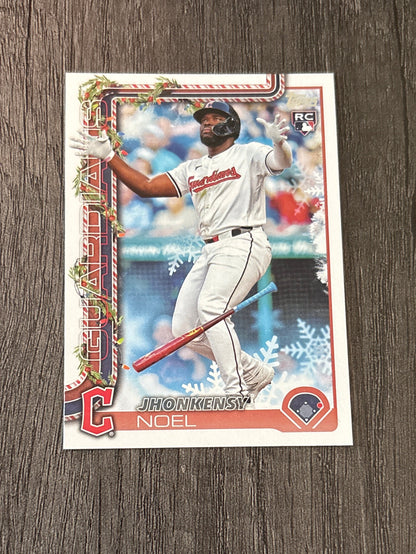 MLB - Jhonkensy Noel (RC) - 2025 Topps Holiday - #H120 MLB Baseball Card [Cleveland Guardians] Rookie