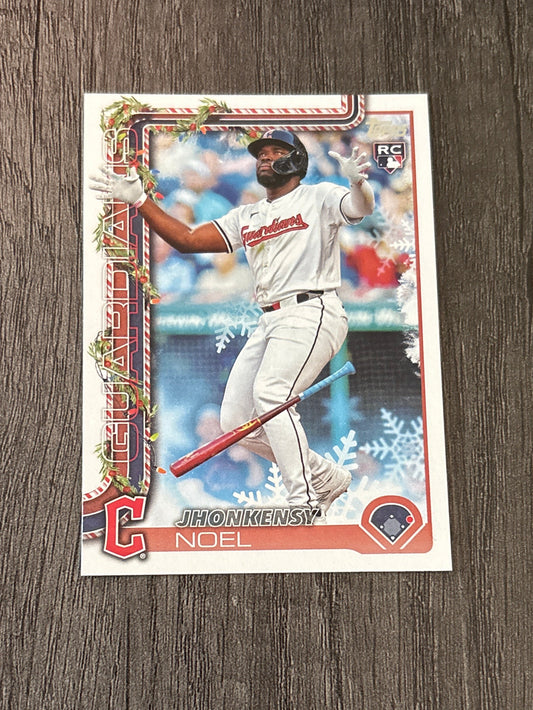 MLB - Jhonkensy Noel (RC) - 2025 Topps Holiday - #H120 MLB Baseball Card [Cleveland Guardians] Rookie