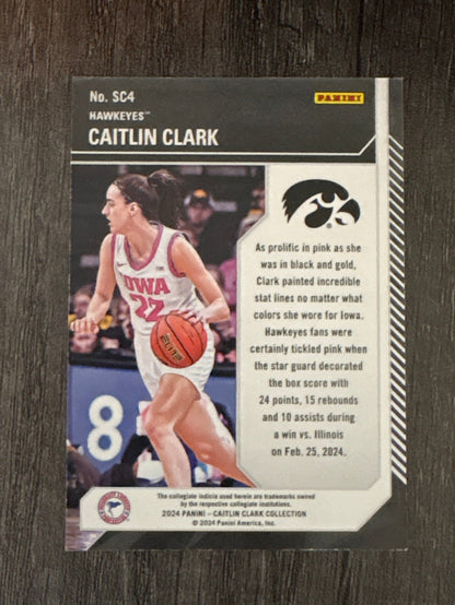 WNBA - Caitlin Clark #SC4 - 2024 Panini Collection [School Colors] Iowa Hawkeyes (RC) WNBA Indiana Fever