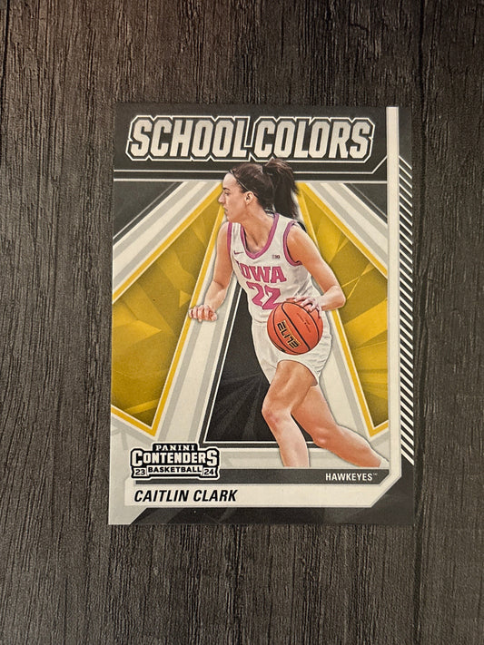 WNBA - Caitlin Clark #SC4 - 2024 Panini Collection [School Colors] Iowa Hawkeyes (RC) WNBA Indiana Fever