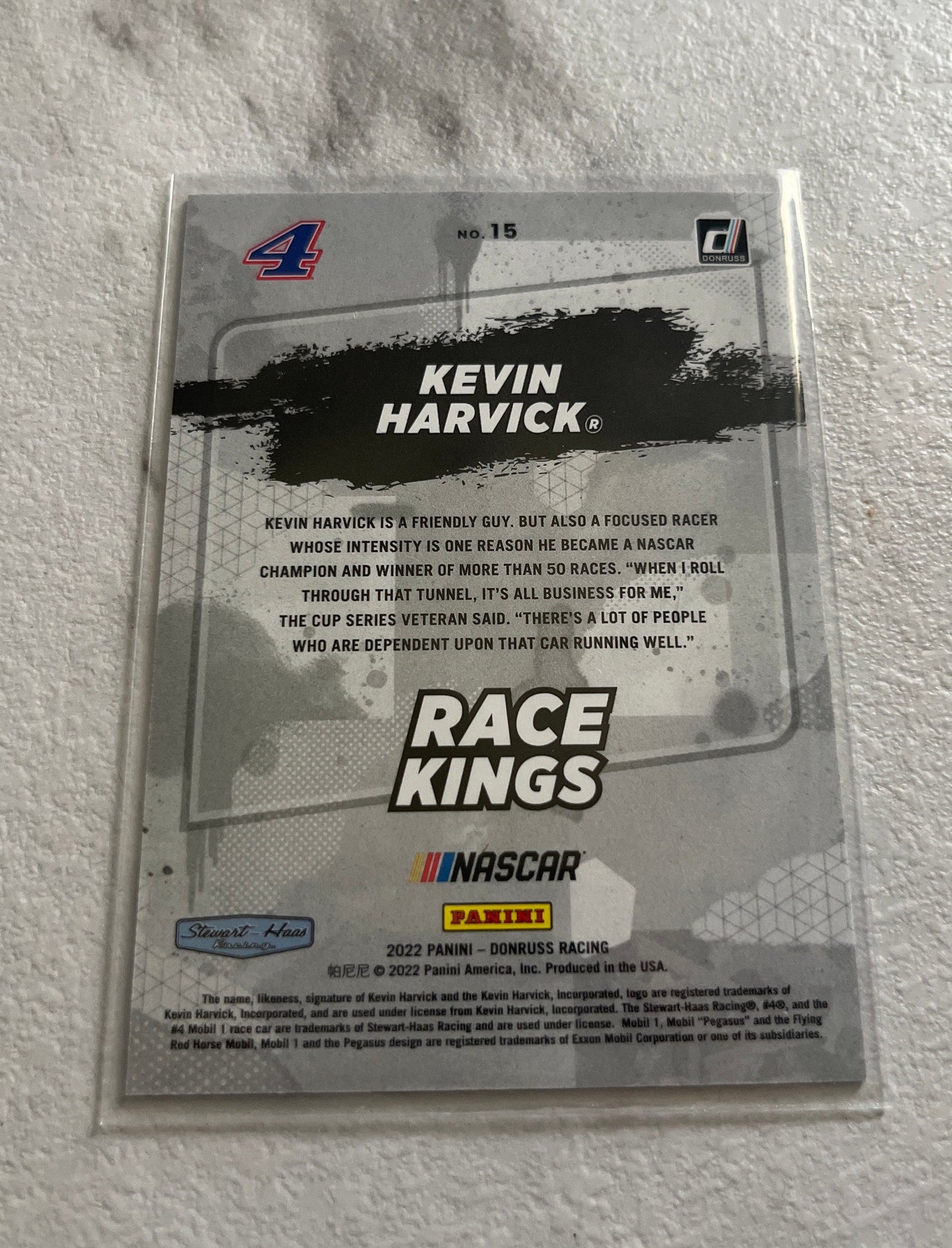 Kevin Harvick - 2022 Donruss Racing RACE KINGS LIMITED # 192 /199