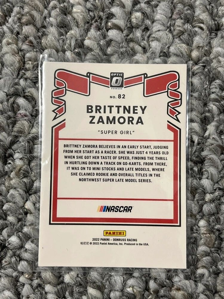 Brittney Zamora - 2022 Donruss Racing OPTIC Retro 1981 Throwback NASCAR