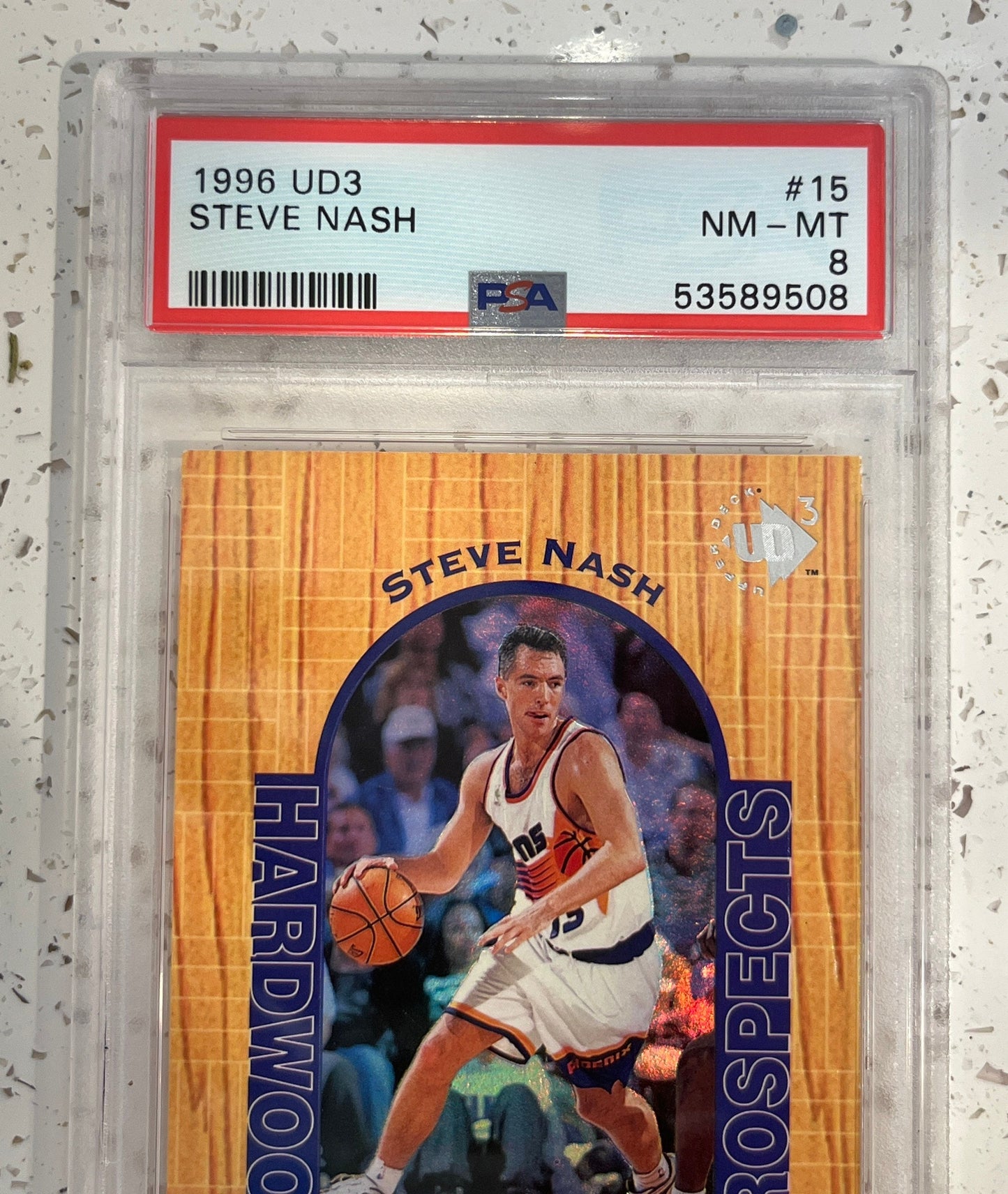 Steve Nash ROOKIE CARD (PSA 8) - 1996 Upper Deck UD3 (Card #15) graded