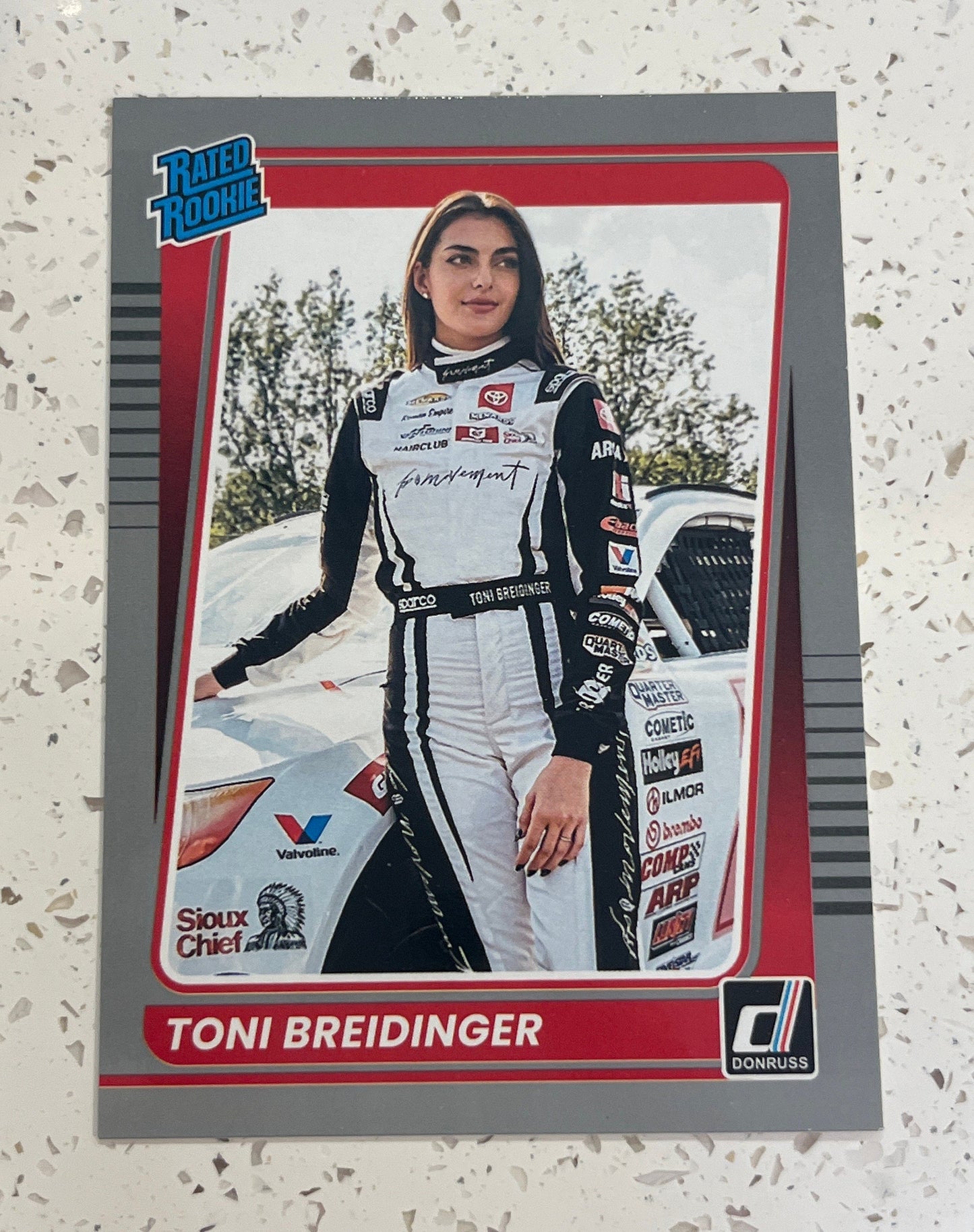 Toni Breidinger ROOKIE - 2022 Donruss Racing SILVER parallel NASCAR Rated Rookie