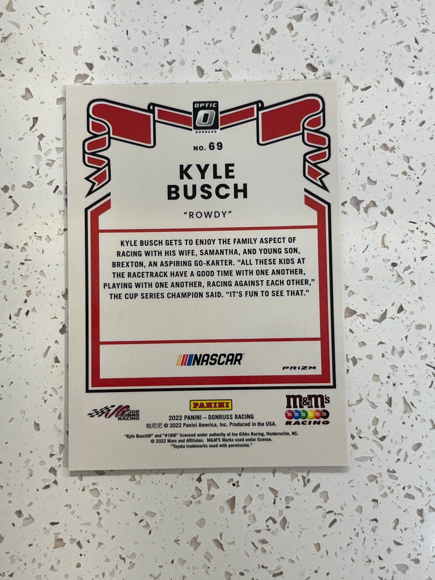 Kyle Busch - 2022 Donruss Racing ‘81 Retro Optic Parallel Holo Silver Prizm NASCAR