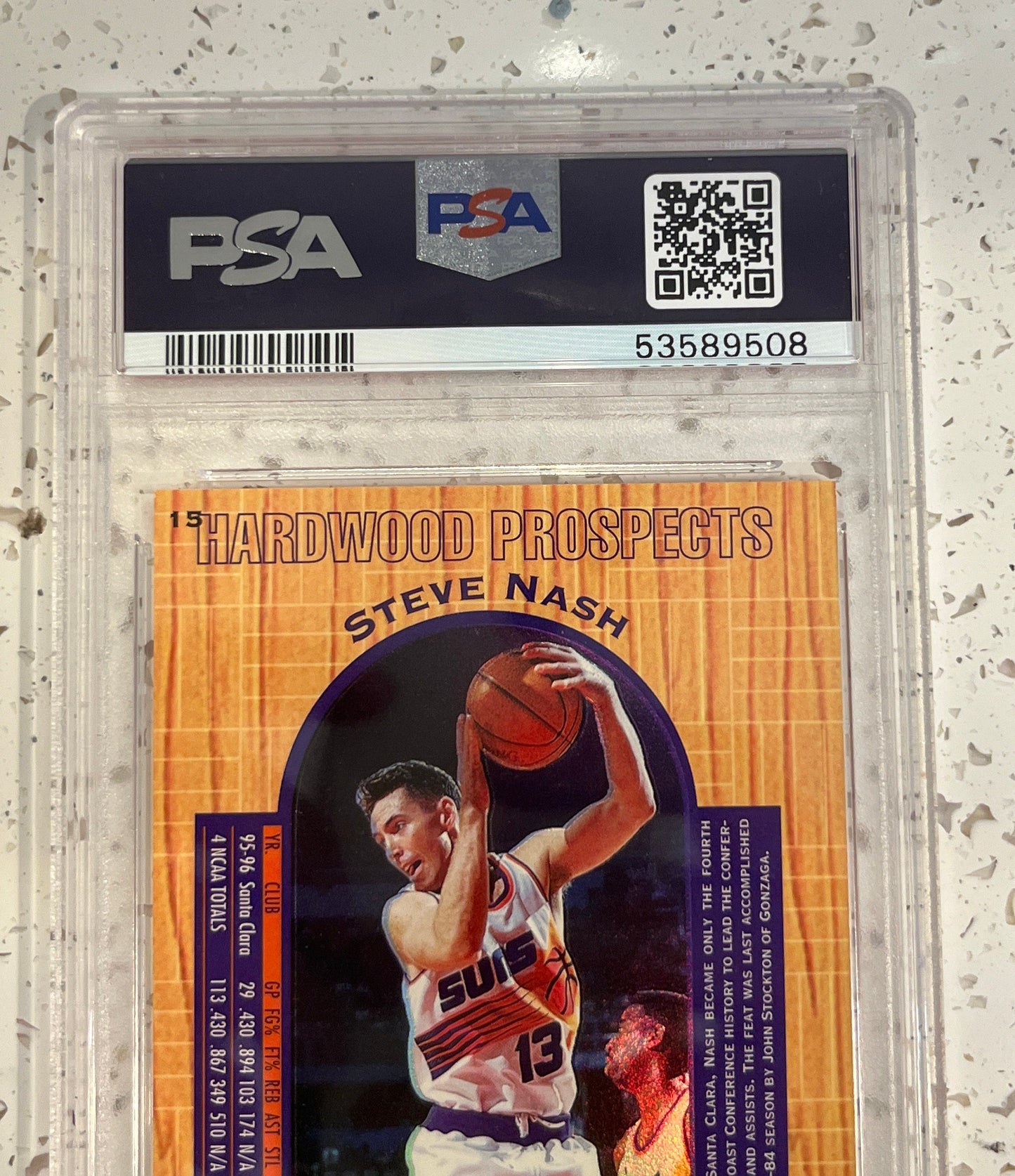 Steve Nash ROOKIE CARD (PSA 8) - 1996 Upper Deck UD3 (Card #15) graded