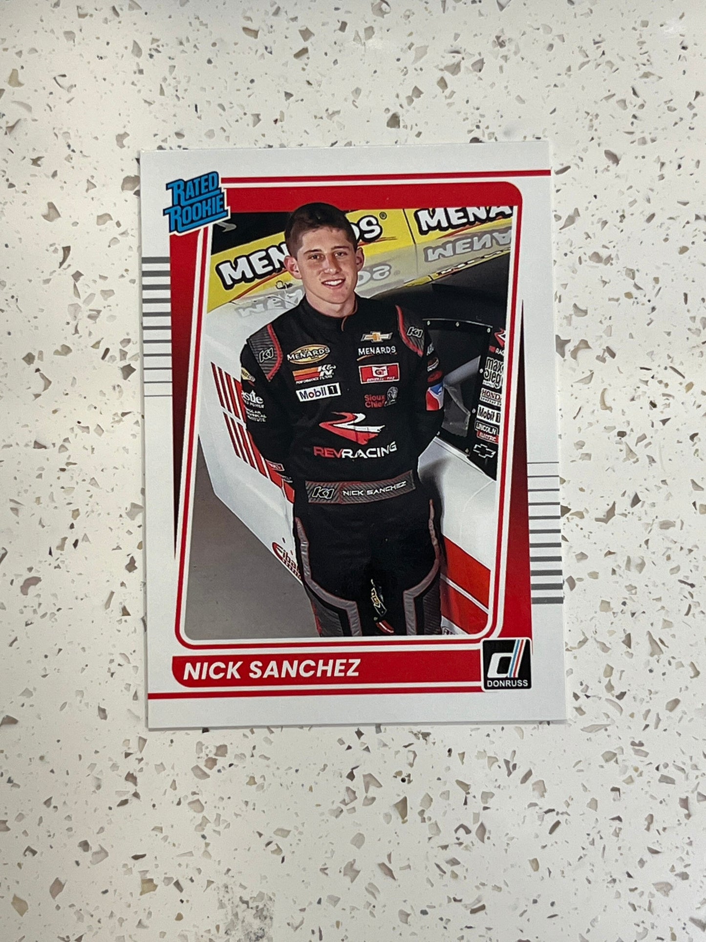 Nick Sanchez - 2022 Donruss Racing RATED ROOKIE base card (RC)