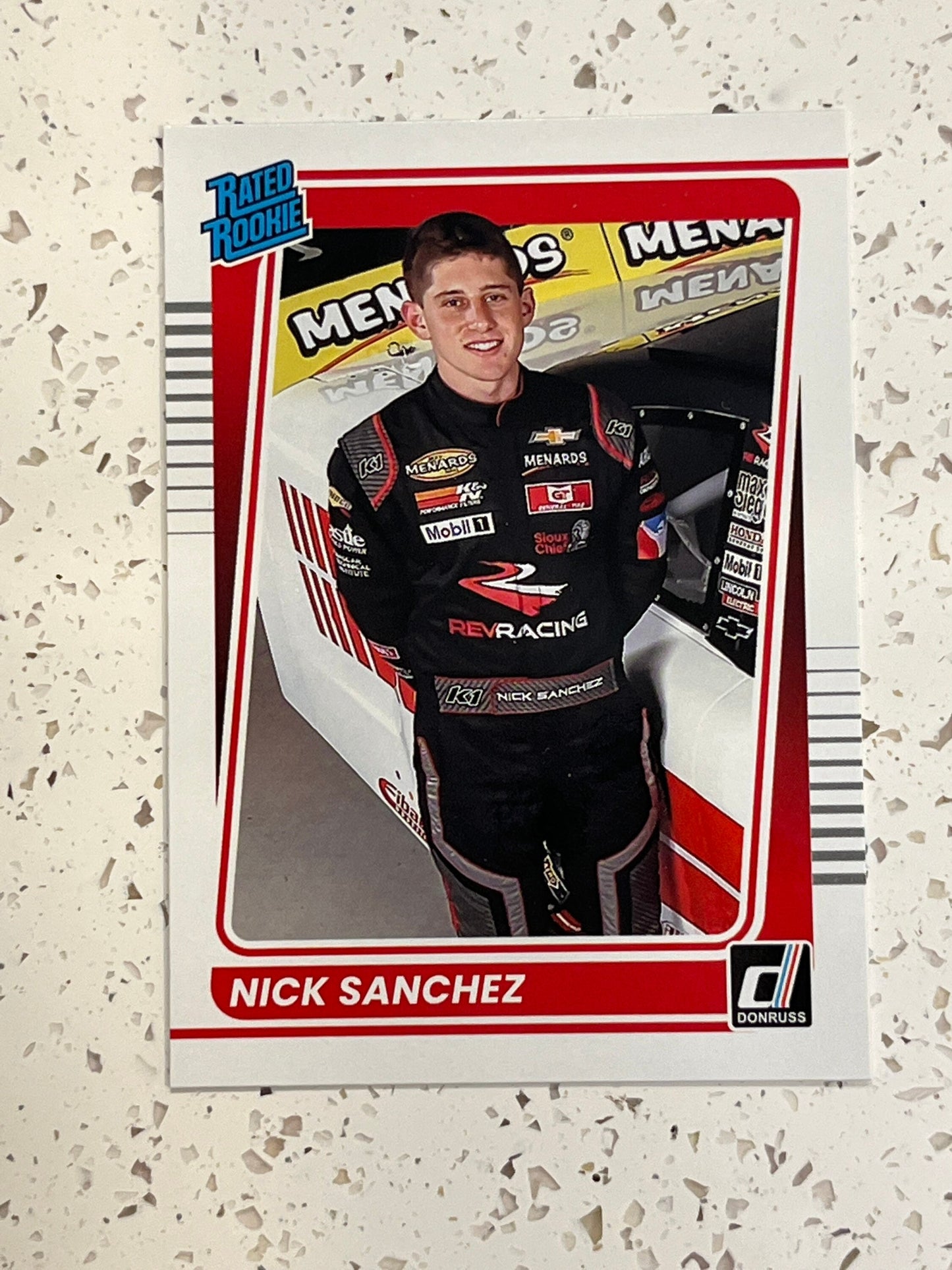 Nick Sanchez - 2022 Donruss Racing RATED ROOKIE base card (RC)