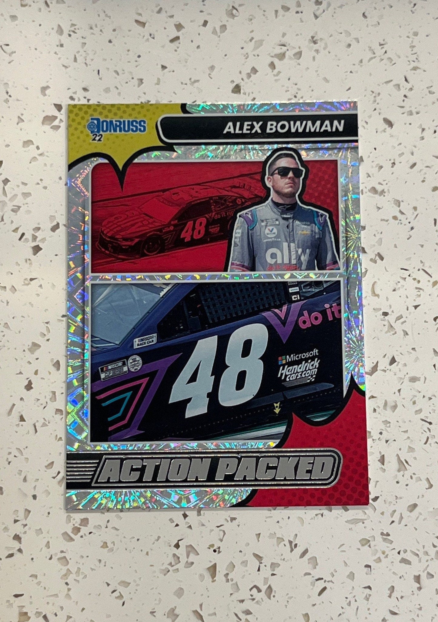 Alex Bowman - 2022 Donruss Racing ACTION PACKED Insert Card NASCAR