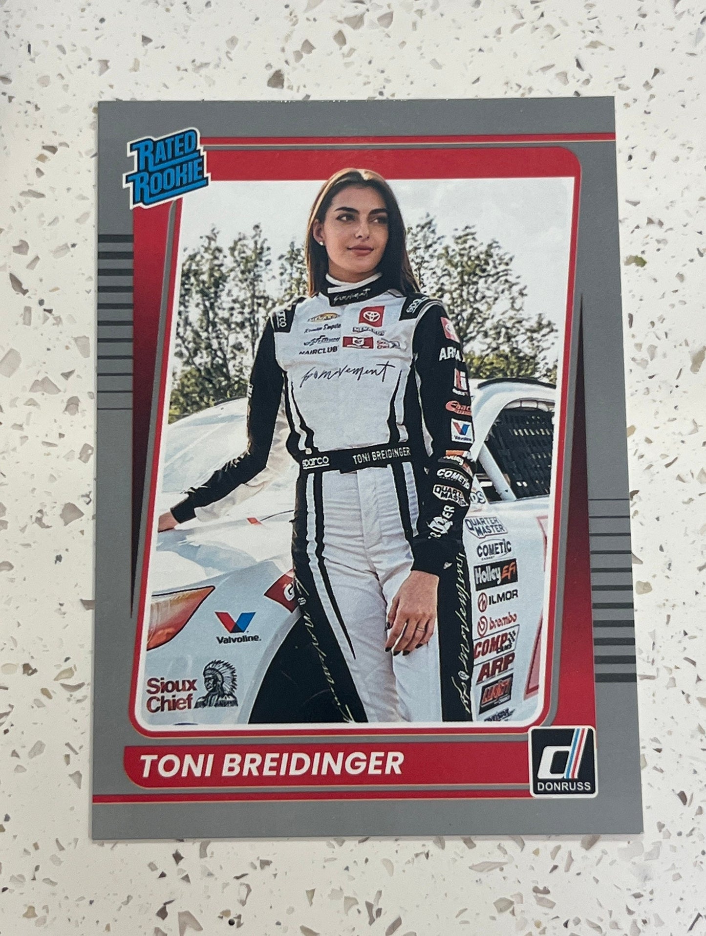 Toni Breidinger ROOKIE - 2022 Donruss Racing SILVER parallel NASCAR Rated Rookie