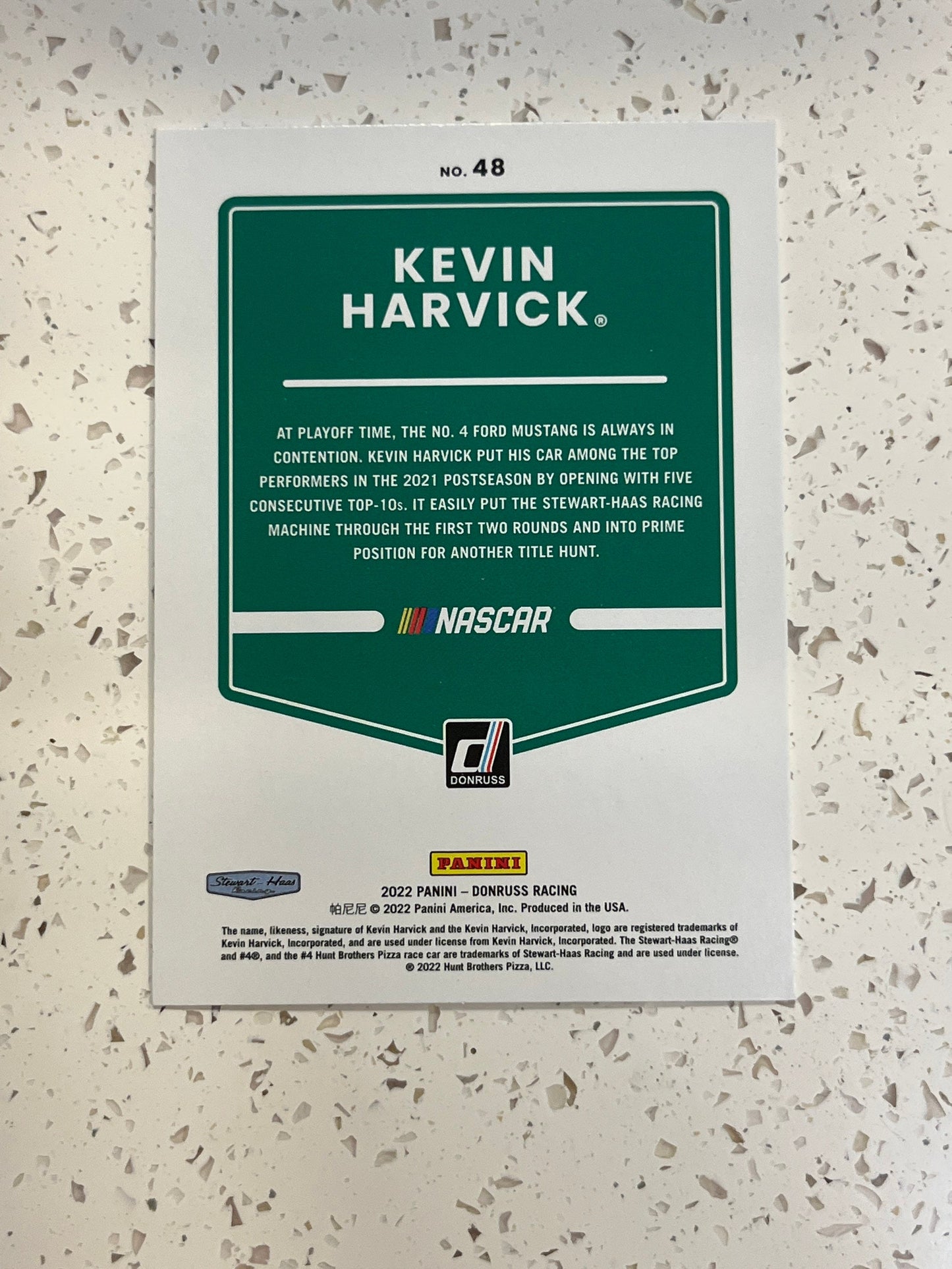 Kevin Harvick - 2022 Donruss Racing NASCAR base cars (car card)