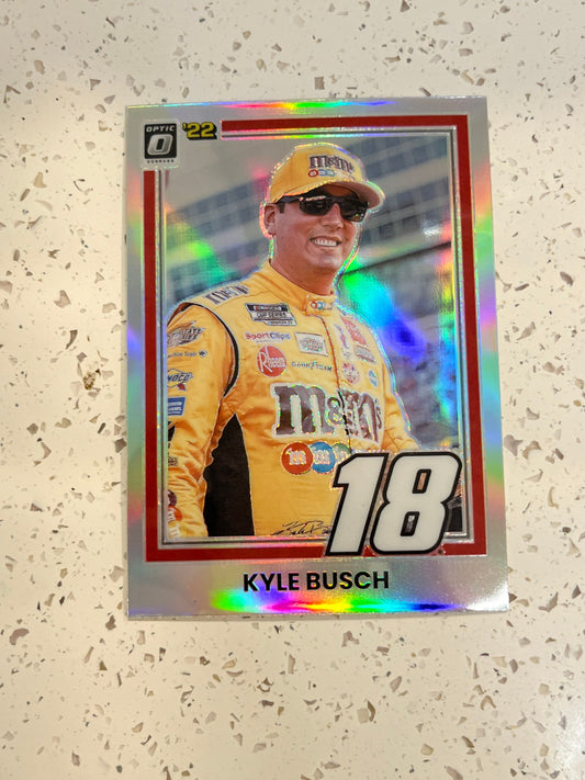 Kyle Busch - 2022 Donruss Racing OPTIC PRIZM ‘81 Retro Variation card - short print