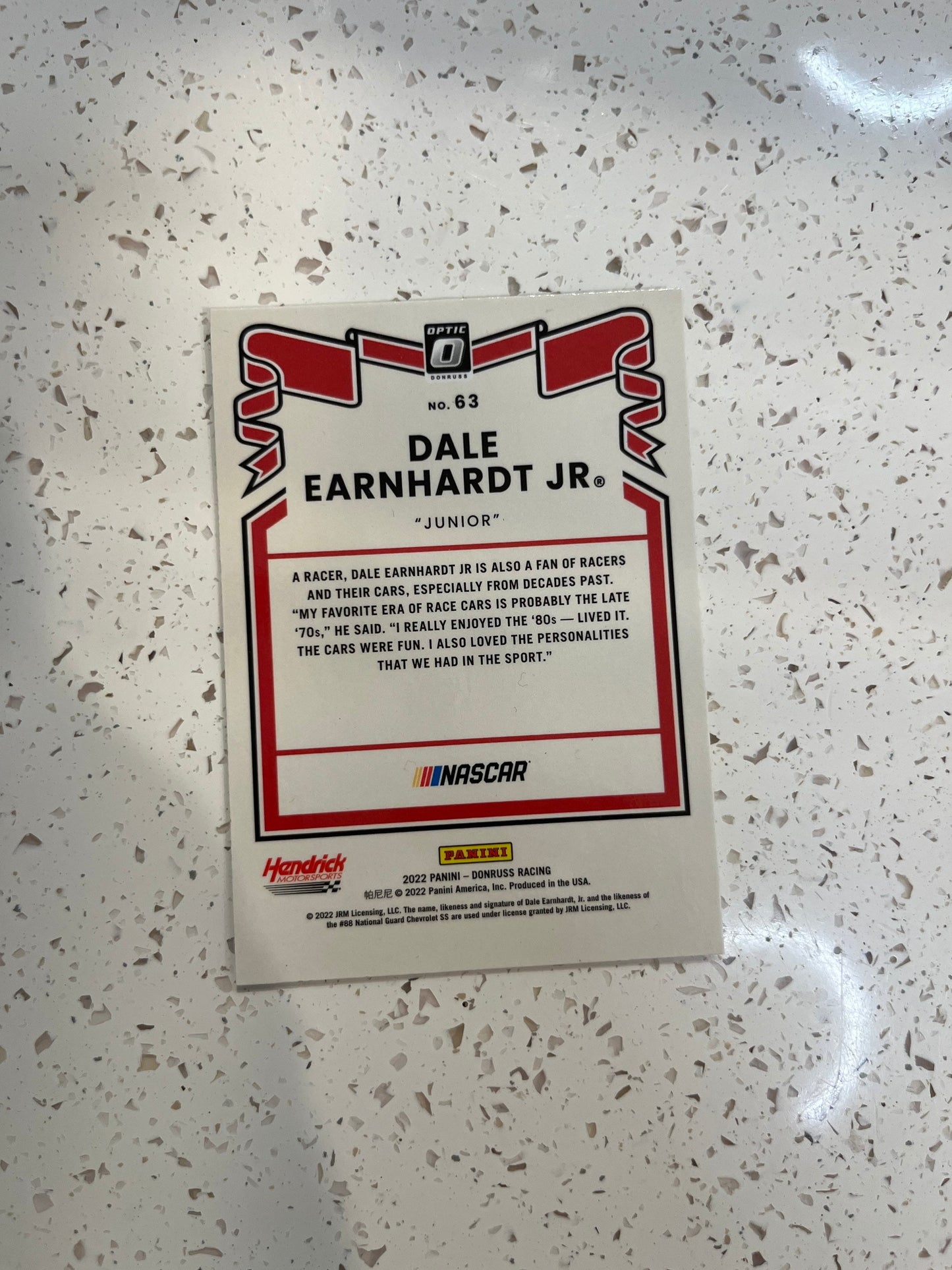 Dale Earnhardt Jr - 2022 Donruss Racing OPTIC Retro ‘81 NASCAR Card