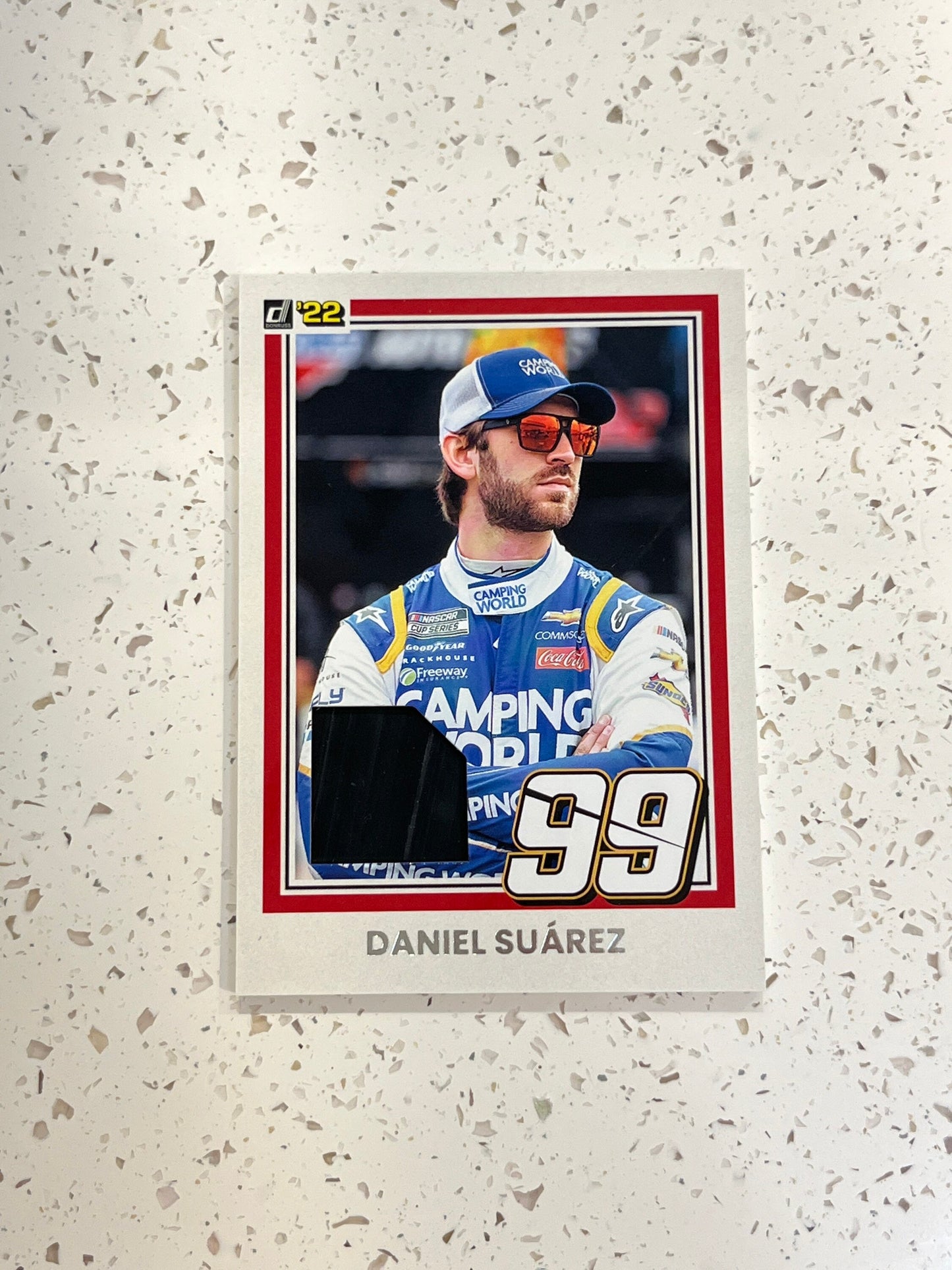 Daniel Suarez - 2022 Donruss Racing NASCAR (RETRO RELIC Card) Race Day Used Car Tire