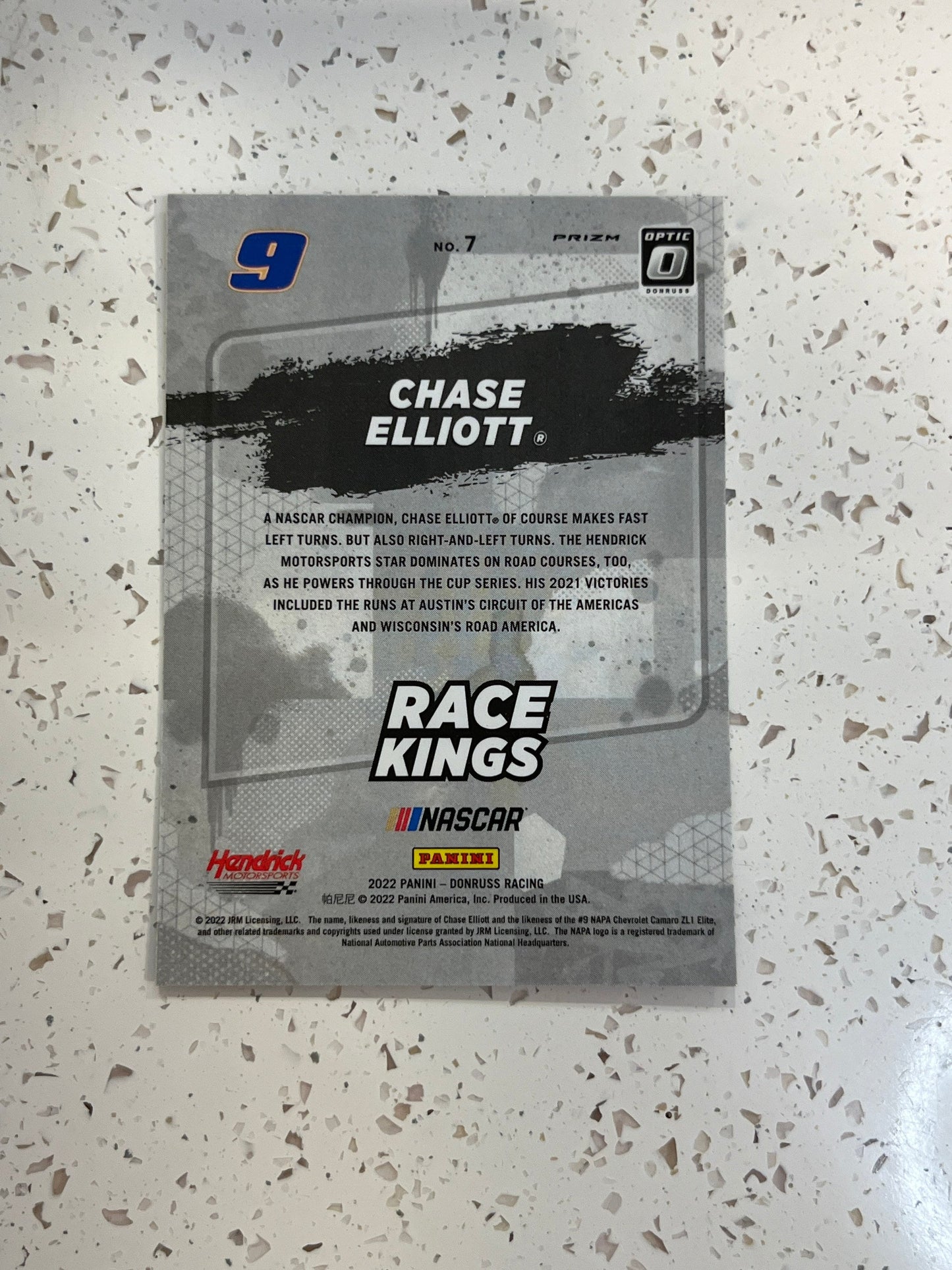 Chase Elliott - 2022 Donruss Racing OPTIC PRIZM Race Kings NASCAR