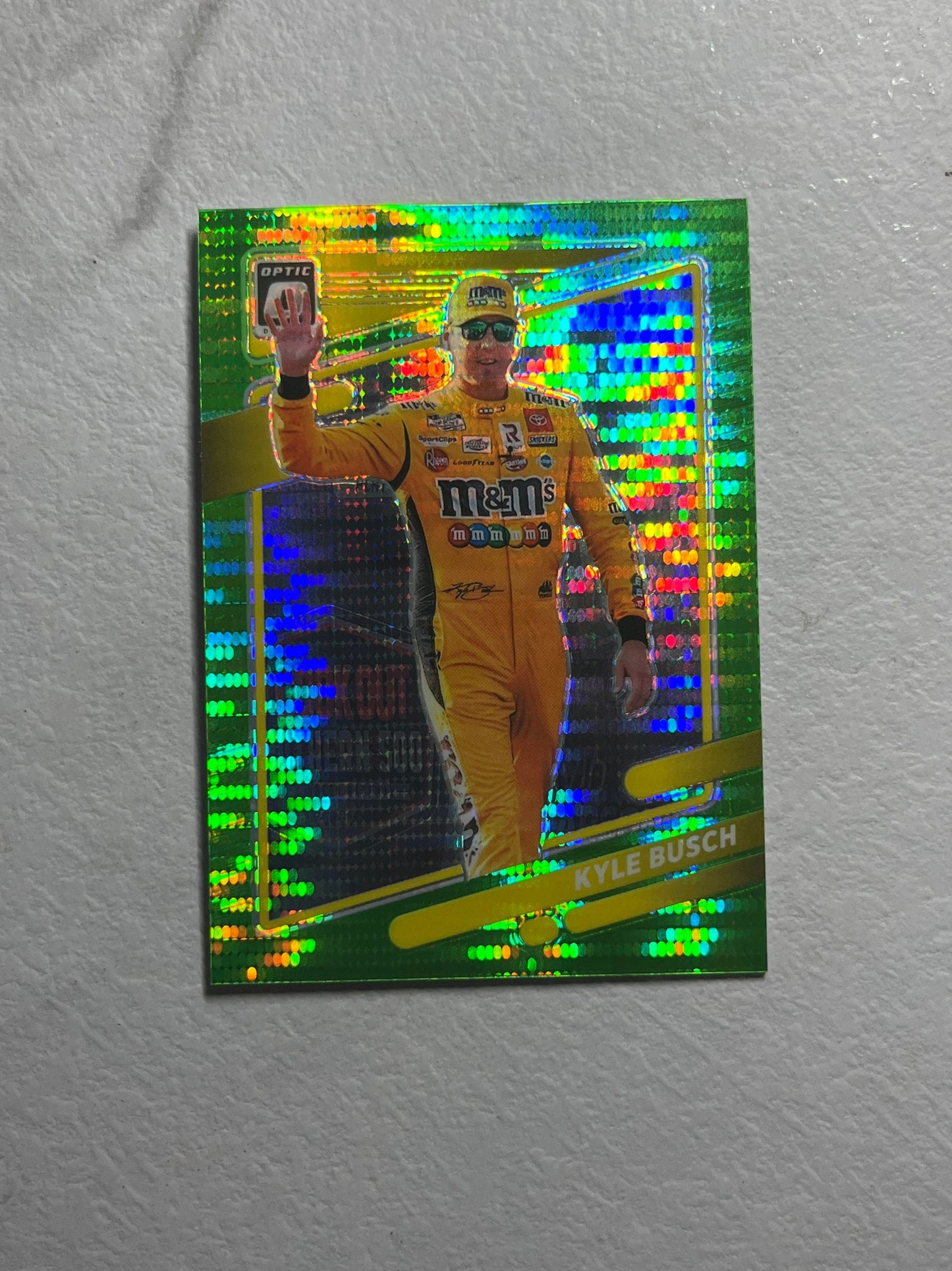 Kyle Busch - 2022 Donruss Racing (Lime Green Pulsar) Optic Prizm NASCAR Panini