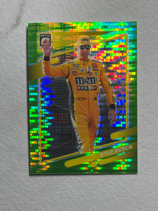 Kyle Busch - 2022 Donruss Racing (Lime Green Pulsar) Optic Prizm NASCAR Panini