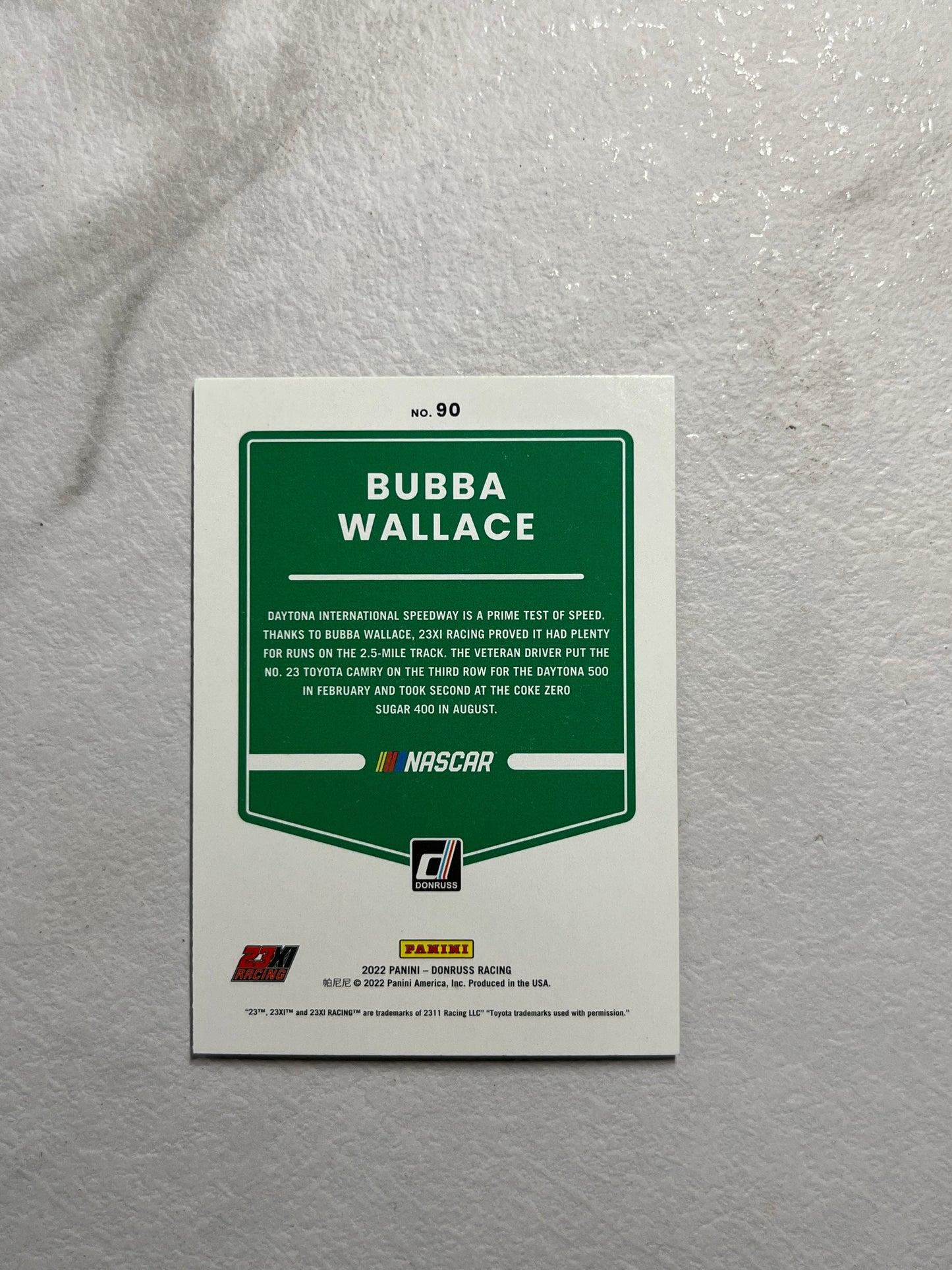 Bubba Wallace - 2022 Donruss Racing SILVER Parallel NASCAR racing card