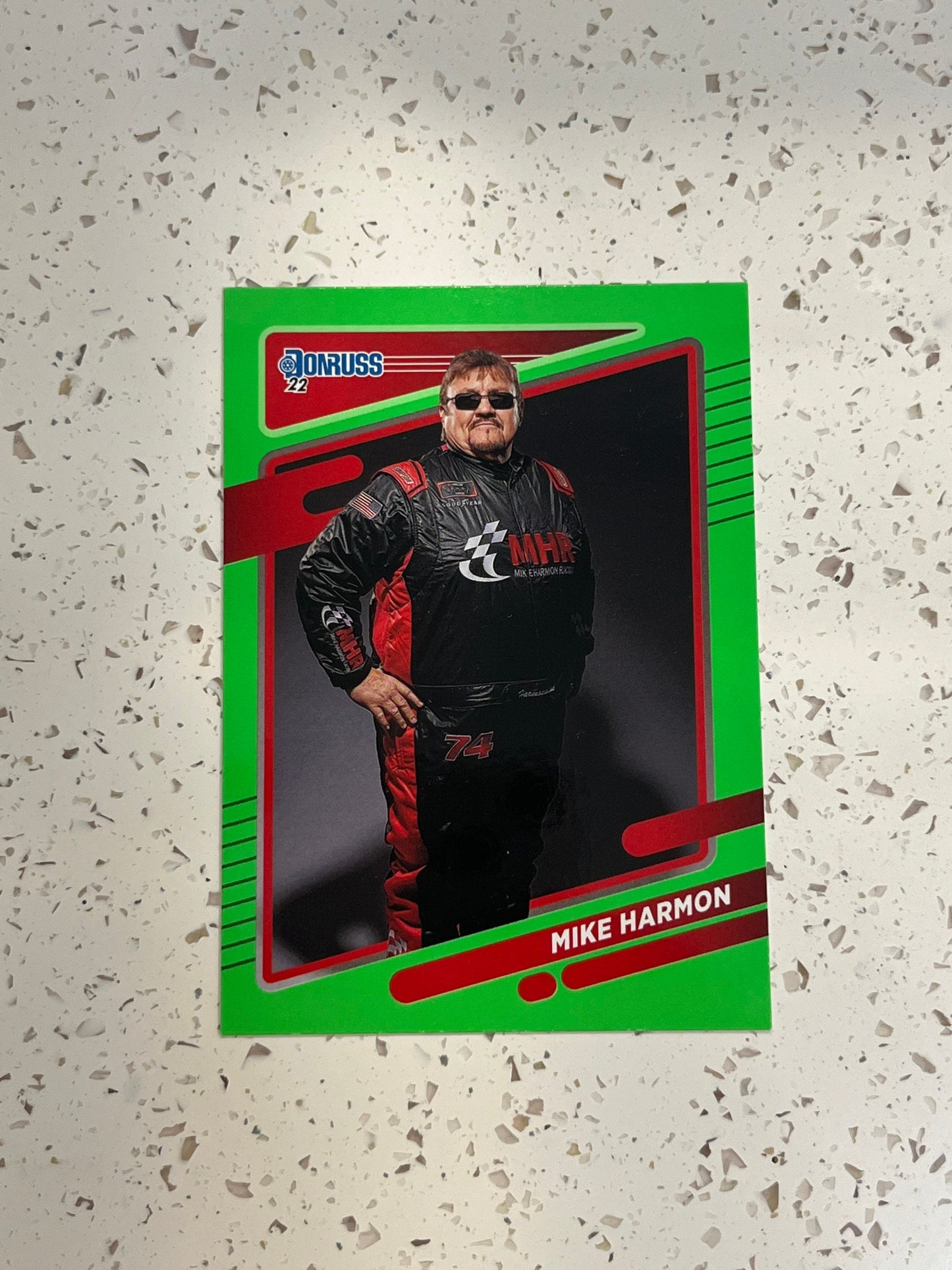 Mike Harmon - 2022 Donruss NASCAR Racing LIME GREEN card