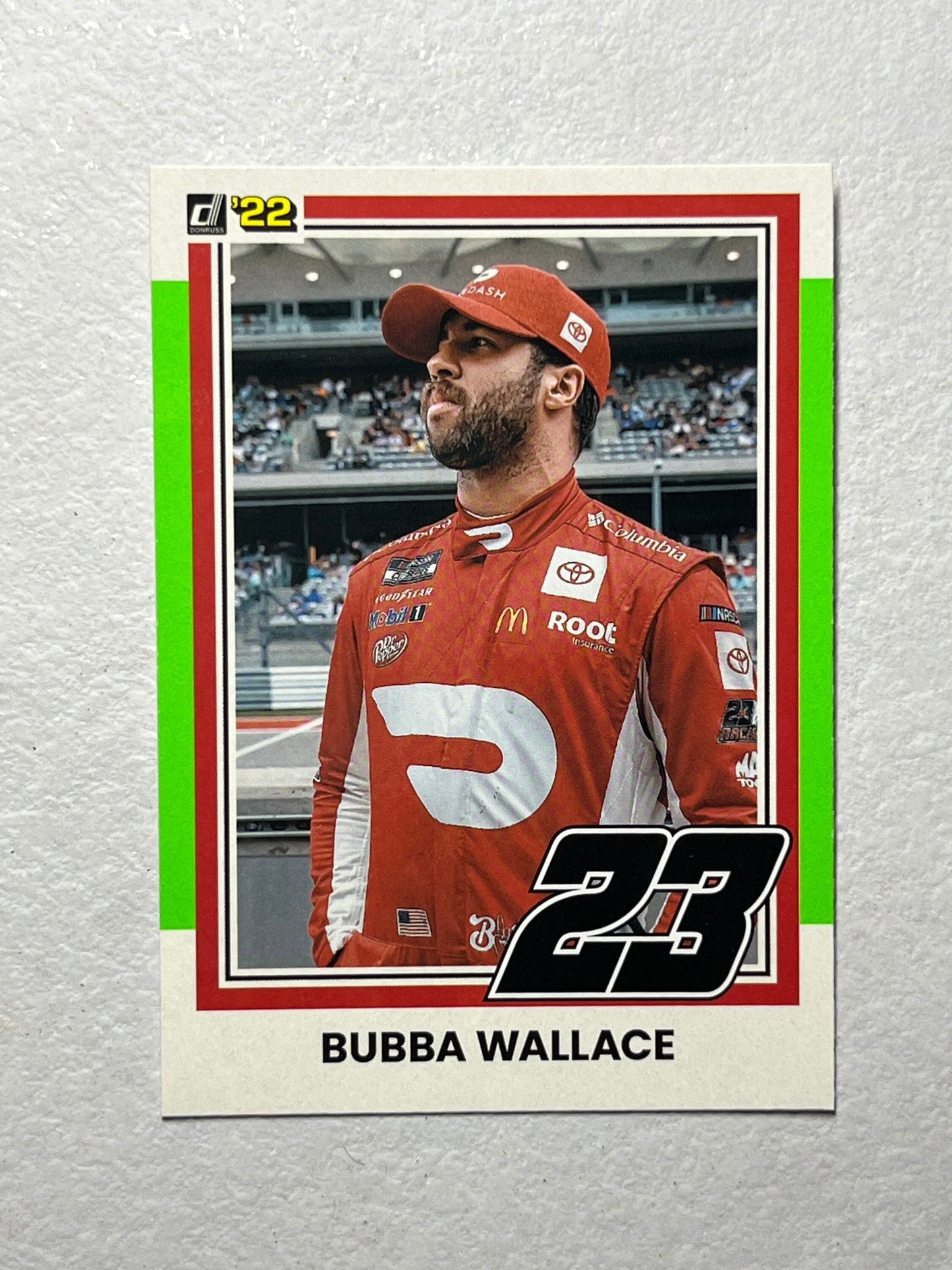 Bubba Wallace - 2022 Donruss Racing Base Retro 1981 LIME GREEN PARALLEL #151 Toyota