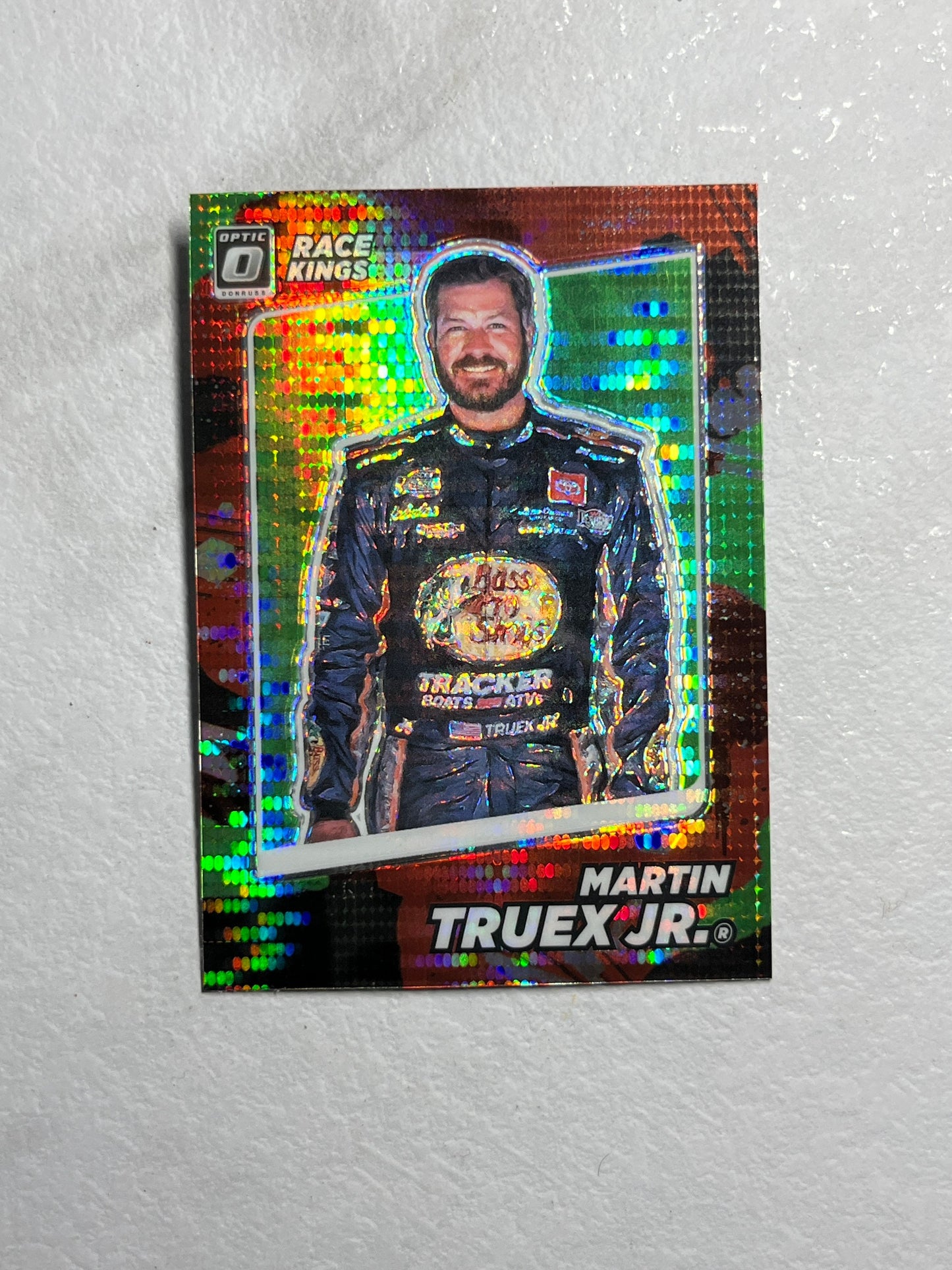 Martin Truex Jr - 2022 Donruss Racing Race Kings NASCAR Lime Green Pulsar Optic Prizm #9