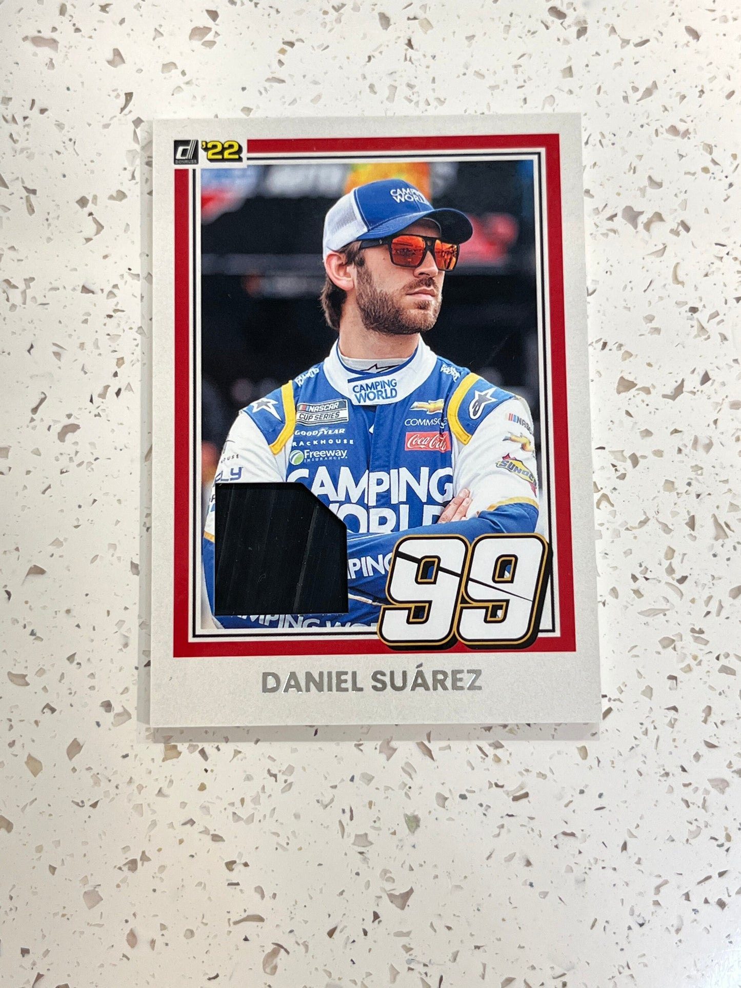 Daniel Suarez - 2022 Donruss Racing NASCAR (RETRO RELIC Card) Race Day Used Car Tire