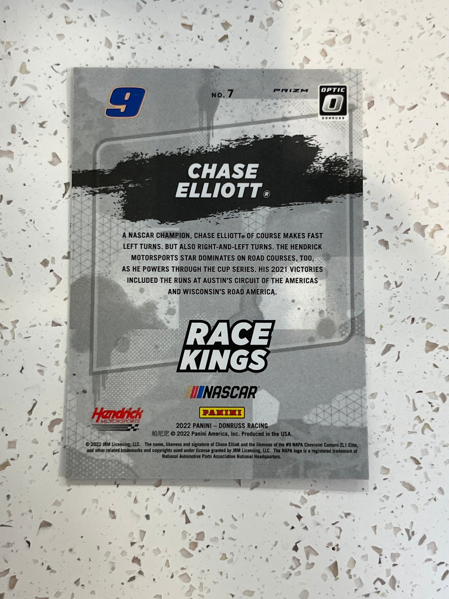 Chase Elliott - 2022 Donruss Racing OPTIC PRIZM Race Kings NASCAR