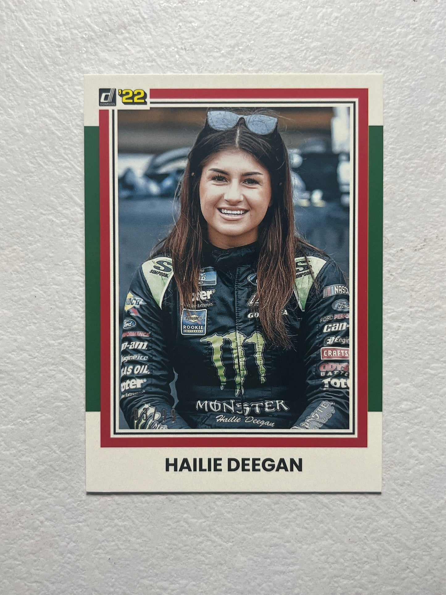 Hailie Deegan - 2022 Donruss Racing Retro 1981 GREEN PARALLEL # 3 of 99