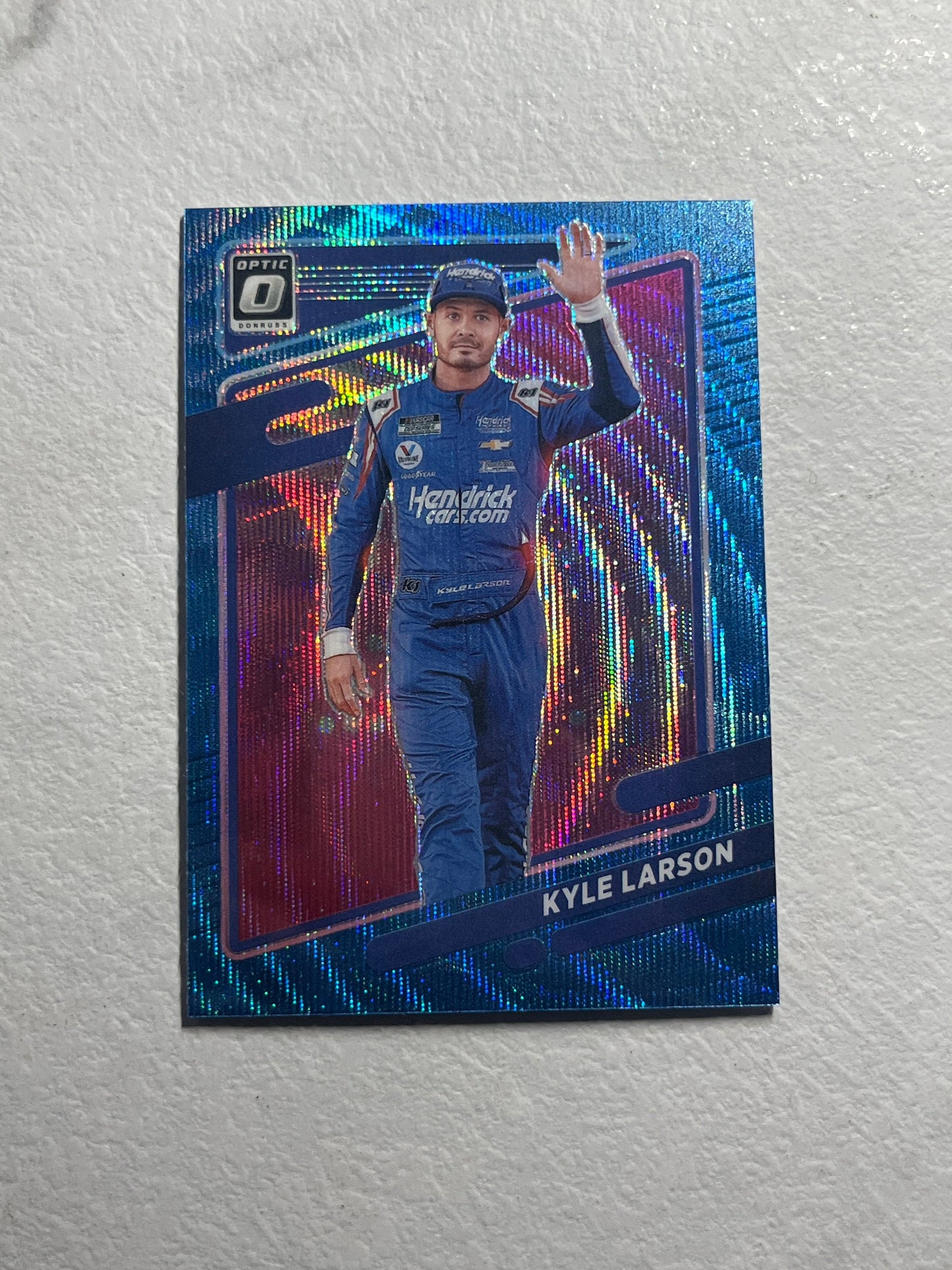 Kyle Larson - 2022 Donruss Racing Carolina Blue Optic Prizm NASCAR