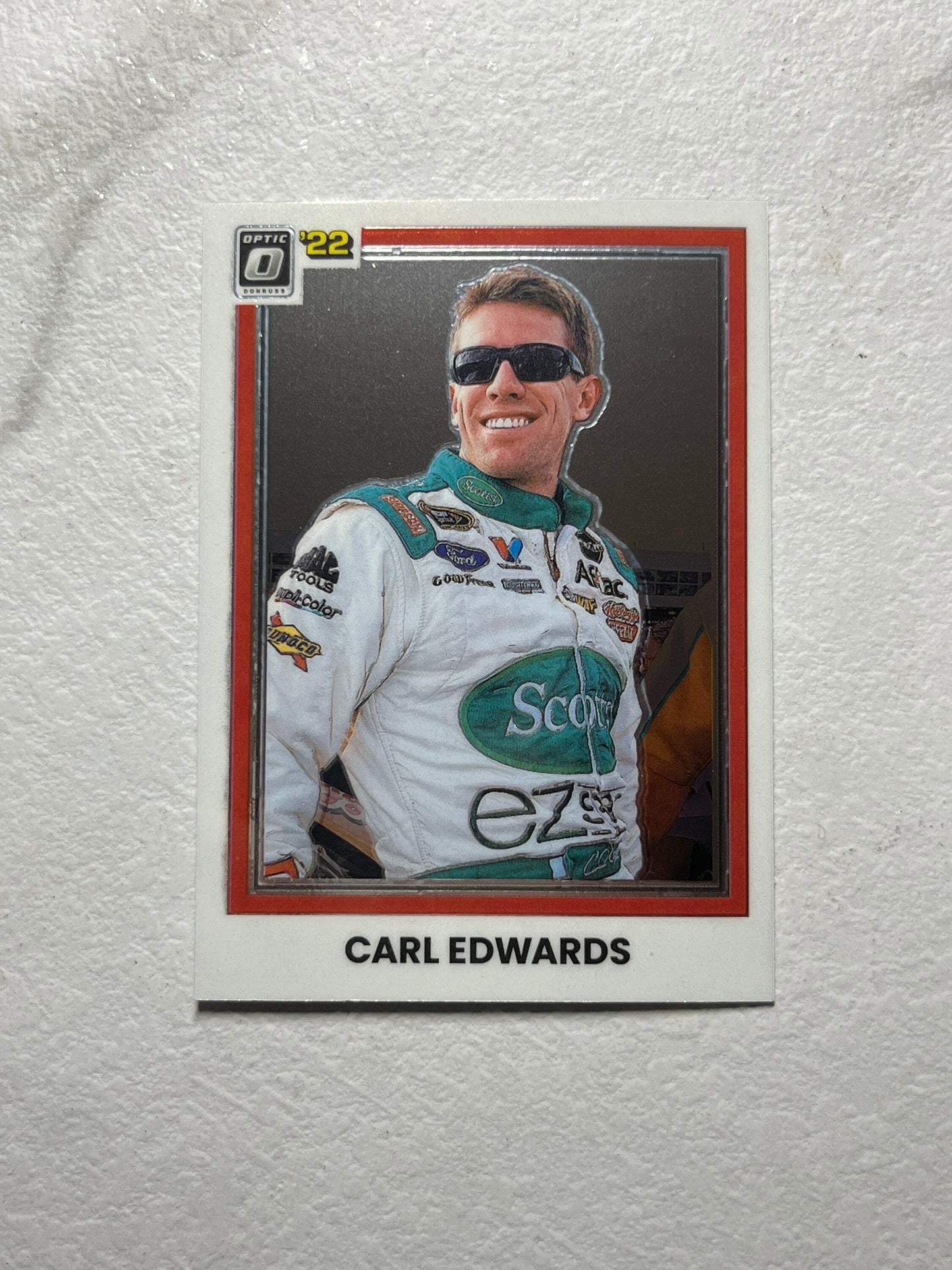 Carl Edwards - 2022 Donruss Racing OPTIC 1981 Retro Variation card - short print