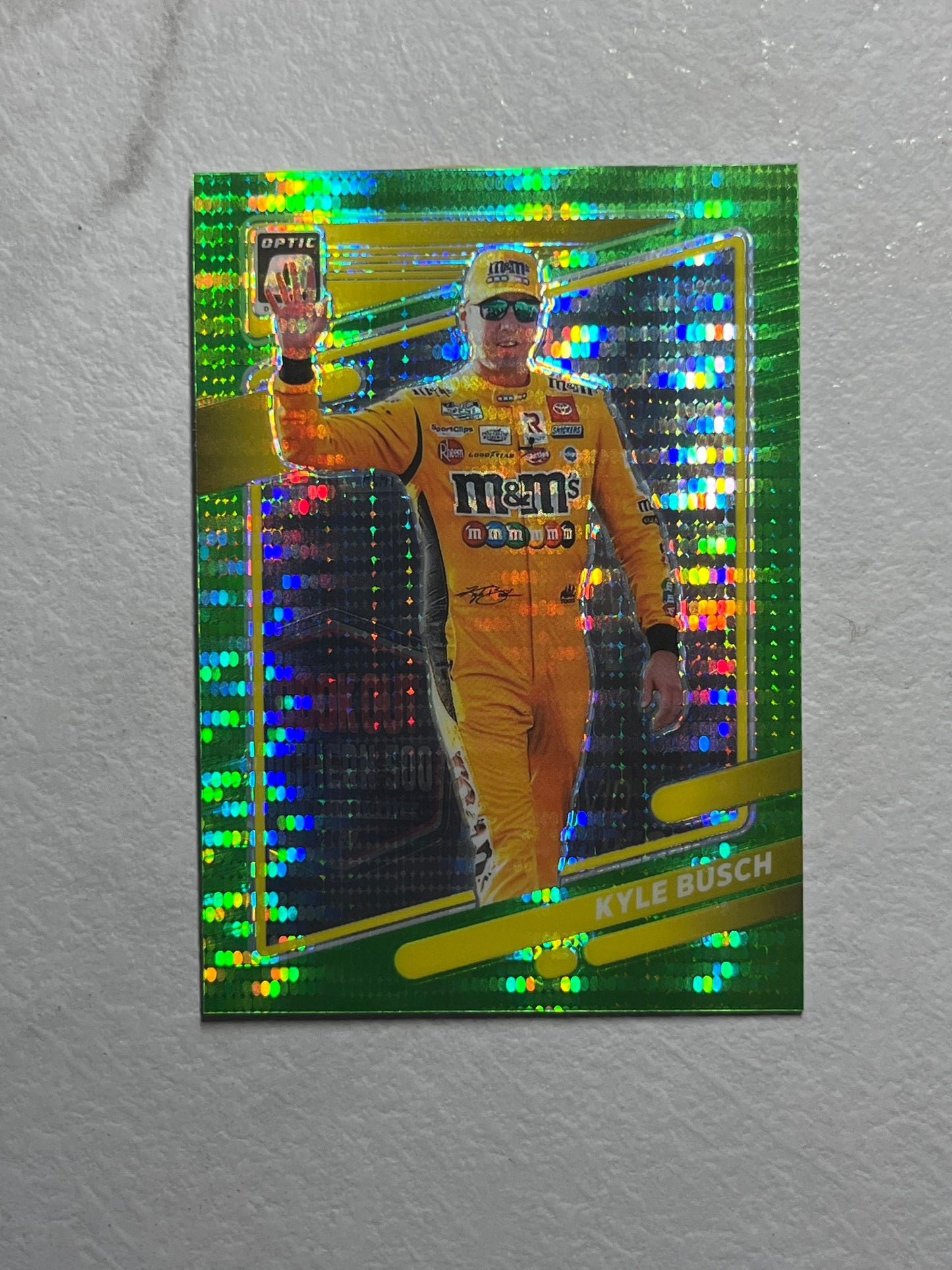 Kyle Busch - 2022 Donruss Racing (Lime Green Pulsar) Optic Prizm NASCAR Panini