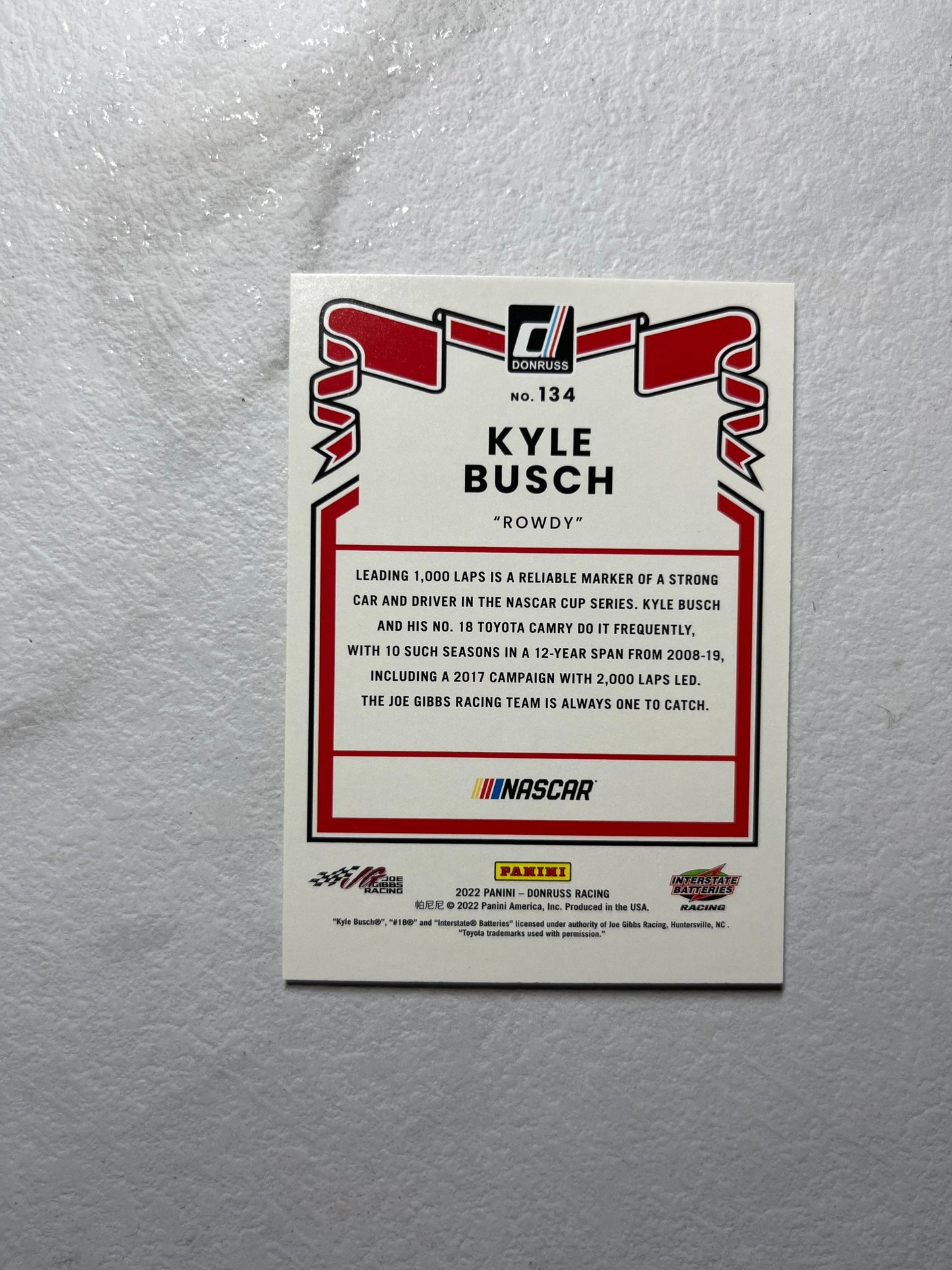 Kyle Busch - 2022 Donruss Racing NASCAR (LIME GREEN Parallel) 1981 Retro  variation