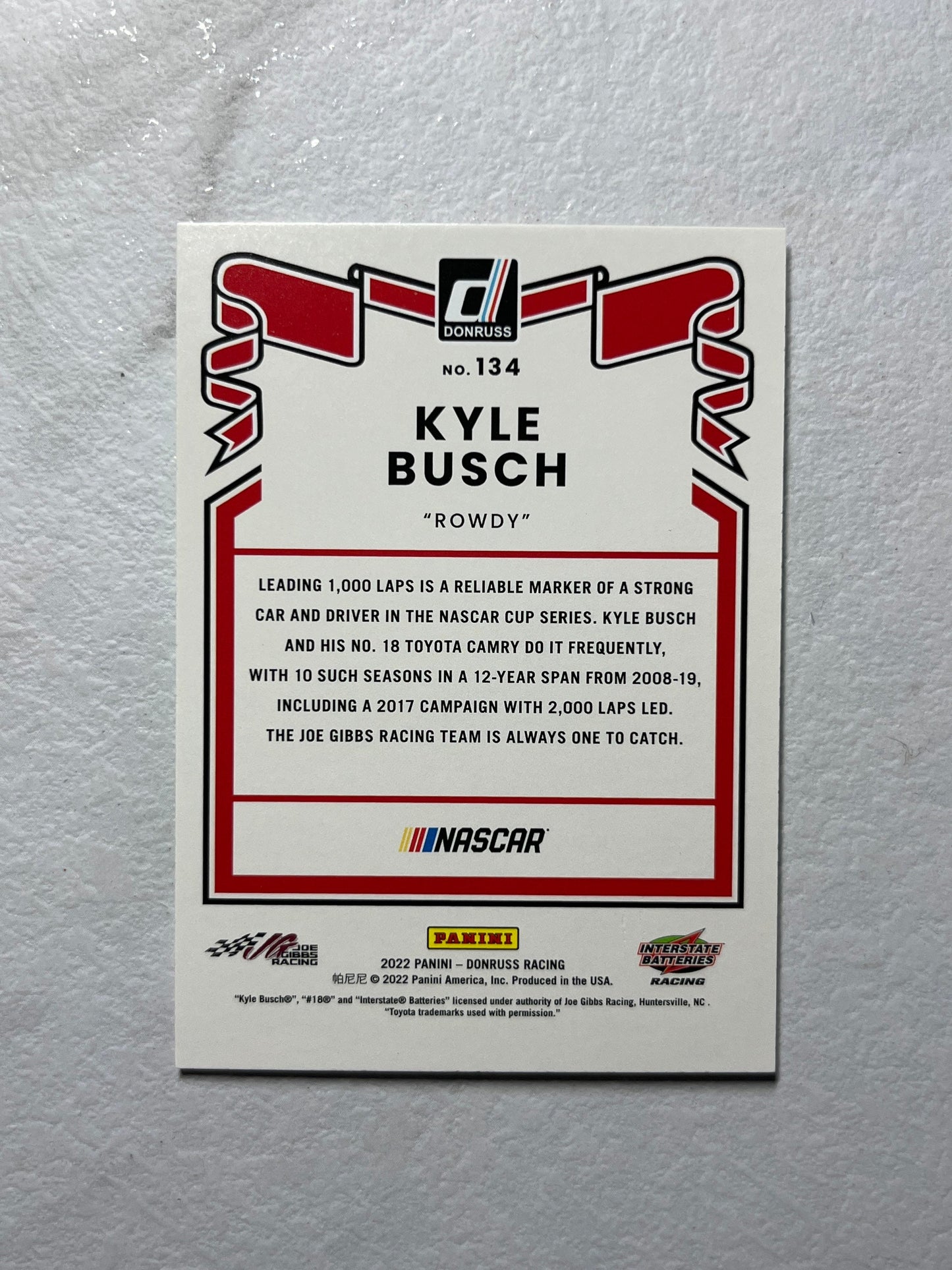 Kyle Busch - 2022 Donruss Racing NASCAR (LIME GREEN Parallel) 1981 Retro  variation