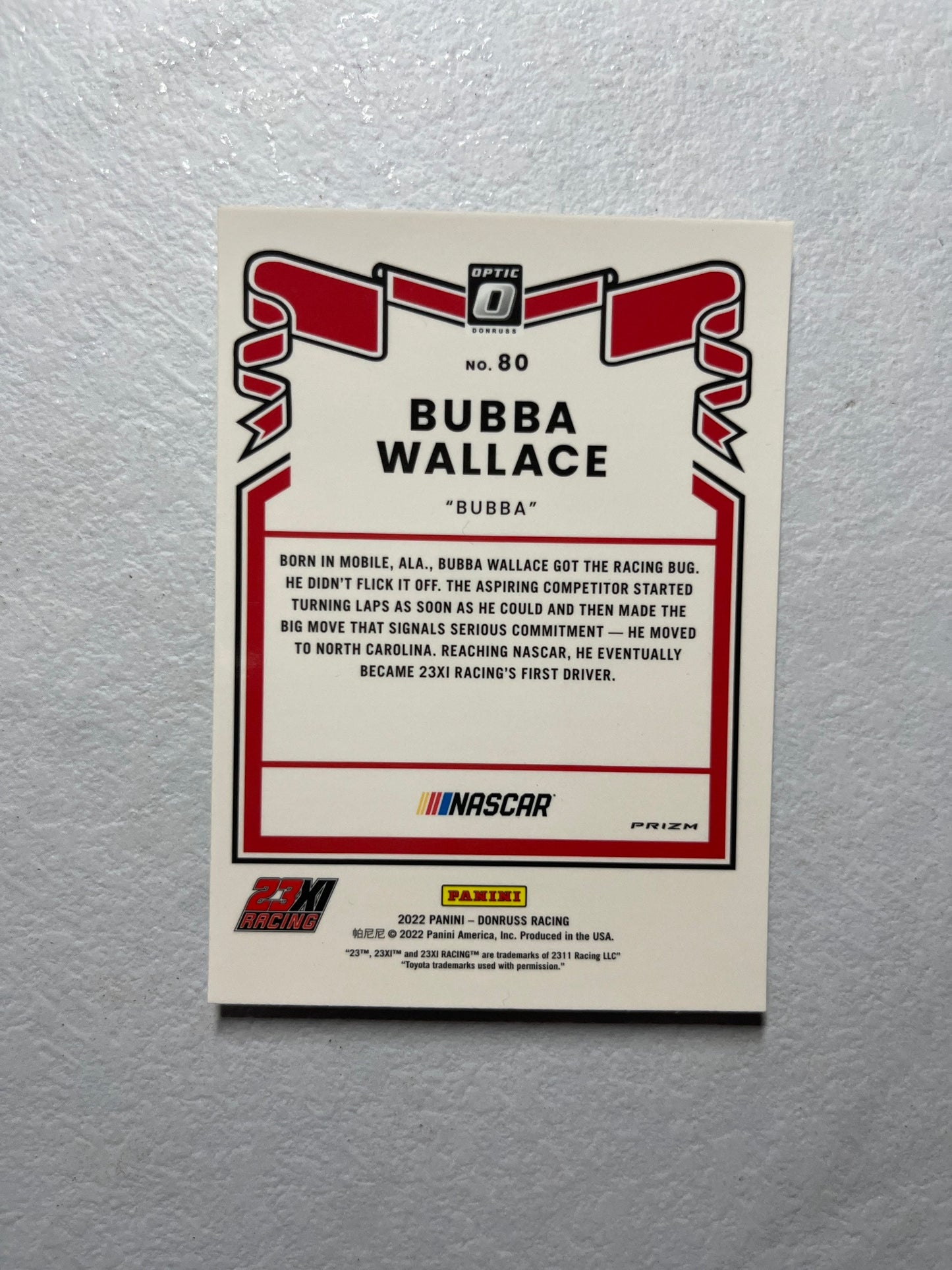 Bubba Wallace - 2022 Donruss Racing LIME Green OPTIC Pulsar PRIZM 1981 Retro Variation card - short print