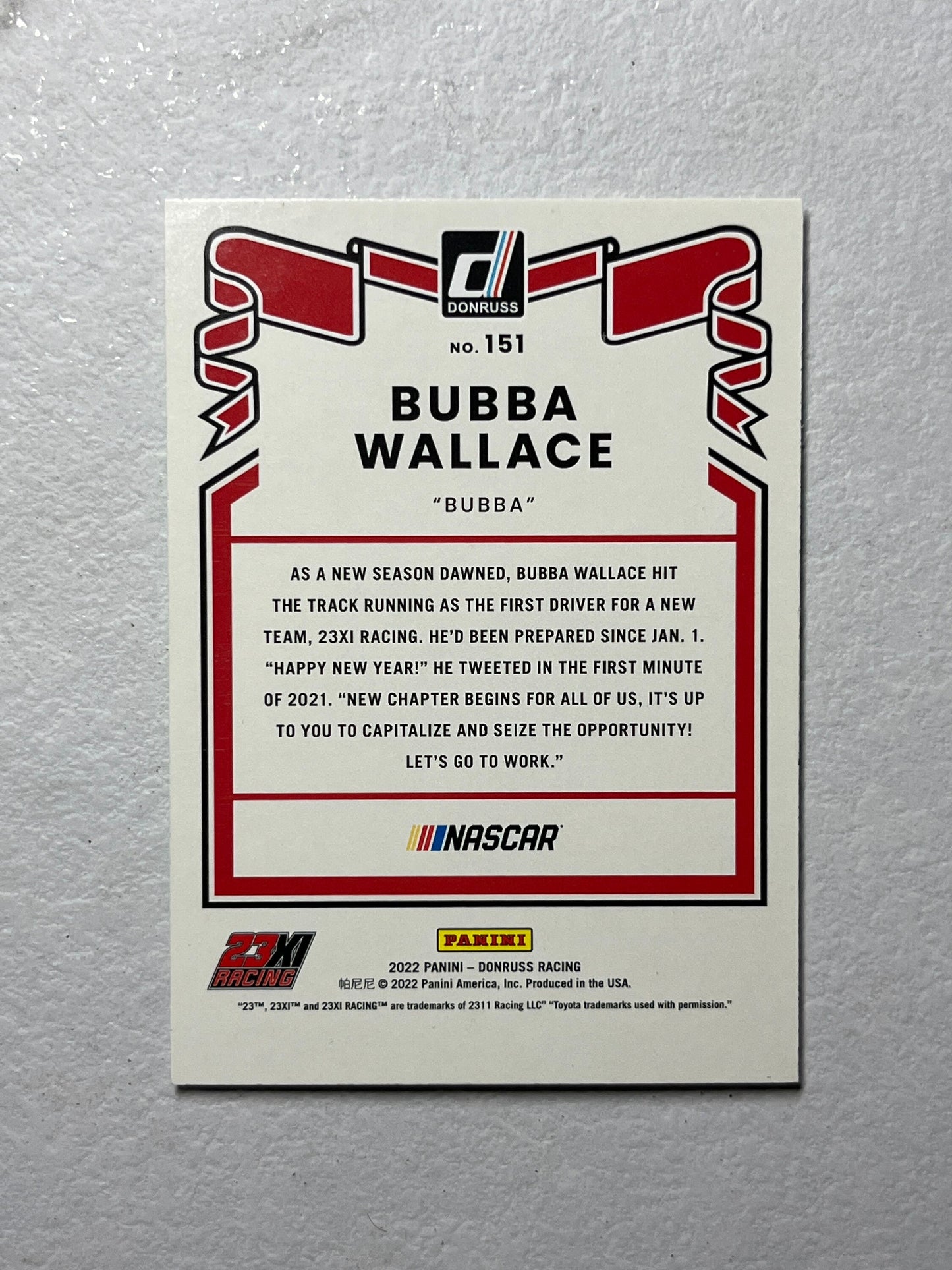 Bubba Wallace - 2022 Donruss Racing Base Retro 1981 LIME GREEN PARALLEL #151 Toyota