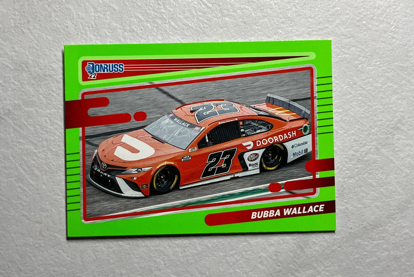 Bubba Wallace - 2022 Donruss Racing NASCAR car card Lime Green PARALLEL