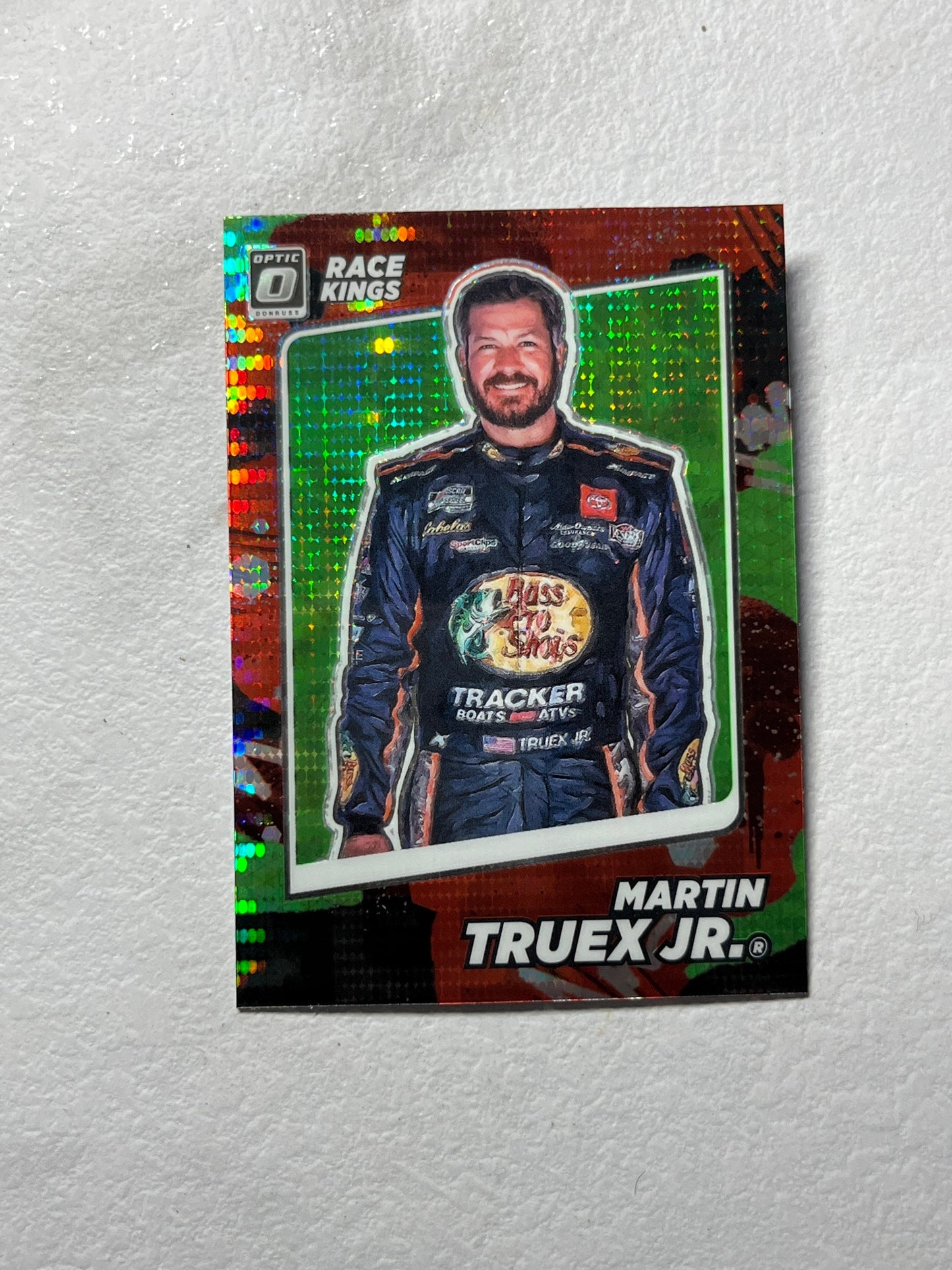 Martin Truex Jr - 2022 Donruss Racing Race Kings NASCAR Lime Green Pulsar Optic Prizm #9