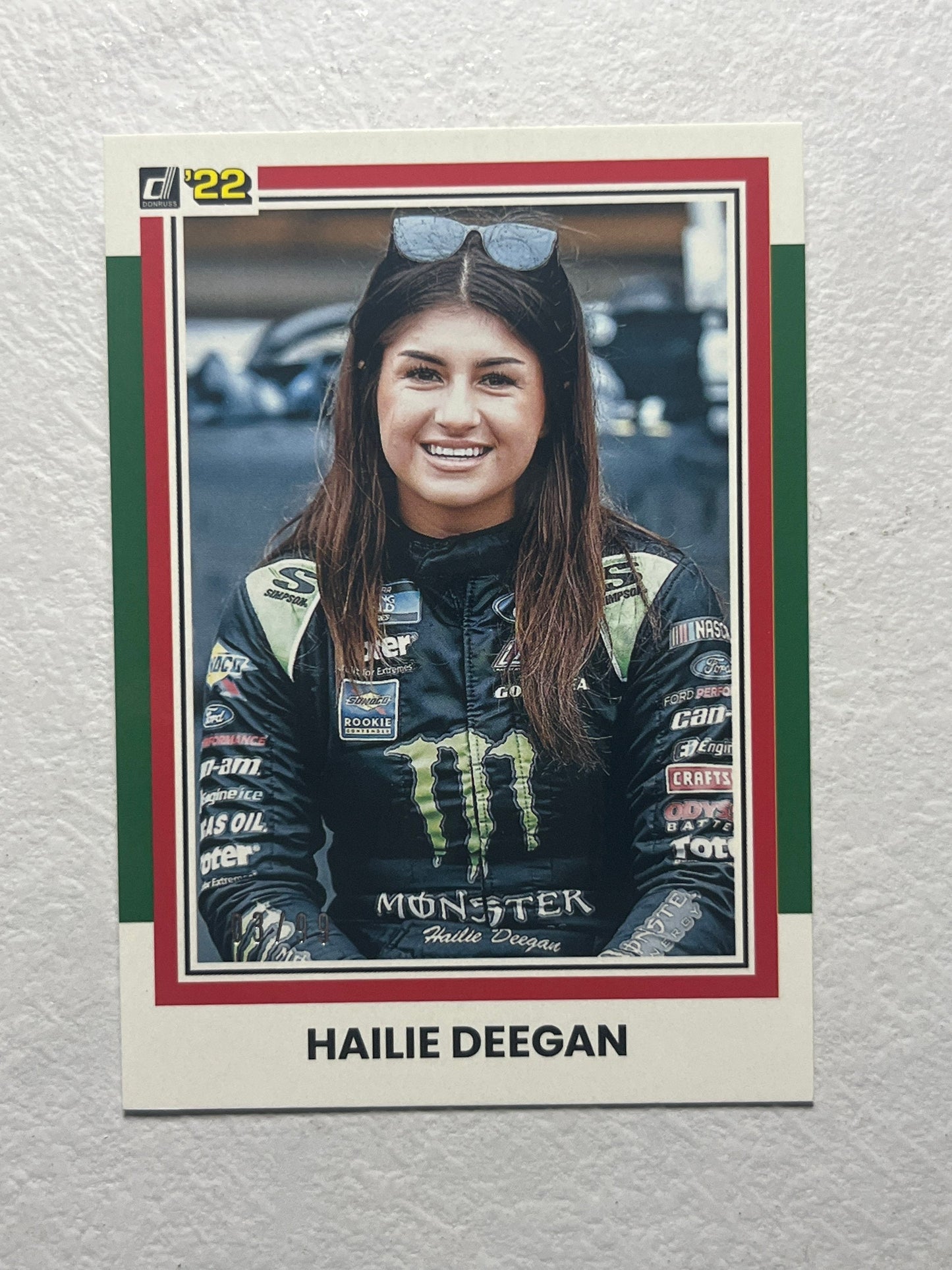 Hailie Deegan - 2022 Donruss Racing Retro 1981 GREEN PARALLEL # 3 of 99