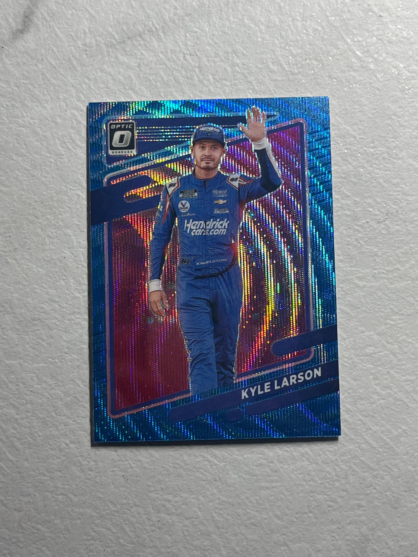 Kyle Larson - 2022 Donruss Racing Carolina Blue Optic Prizm NASCAR