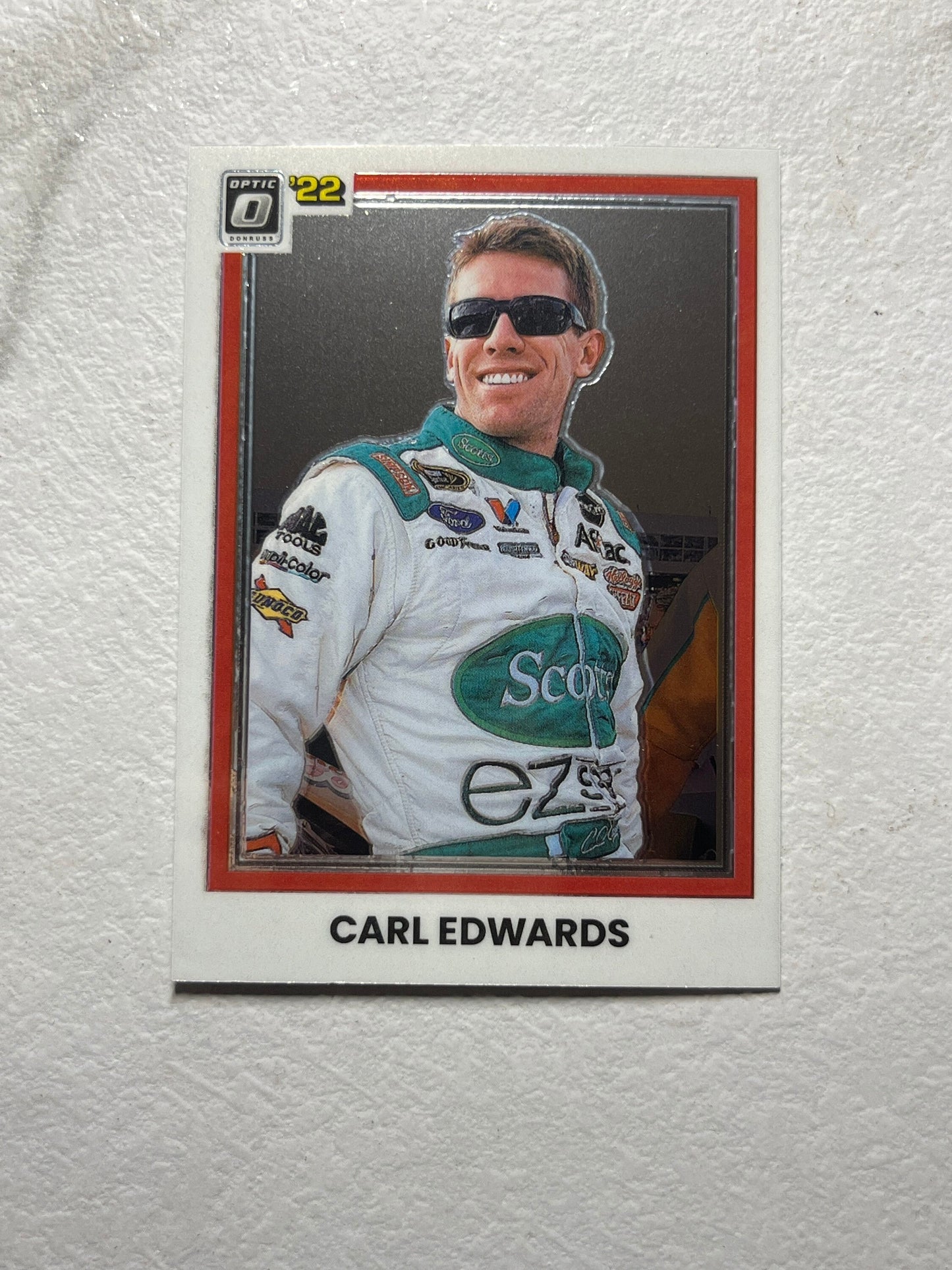 Carl Edwards - 2022 Donruss Racing OPTIC 1981 Retro Variation card - short print